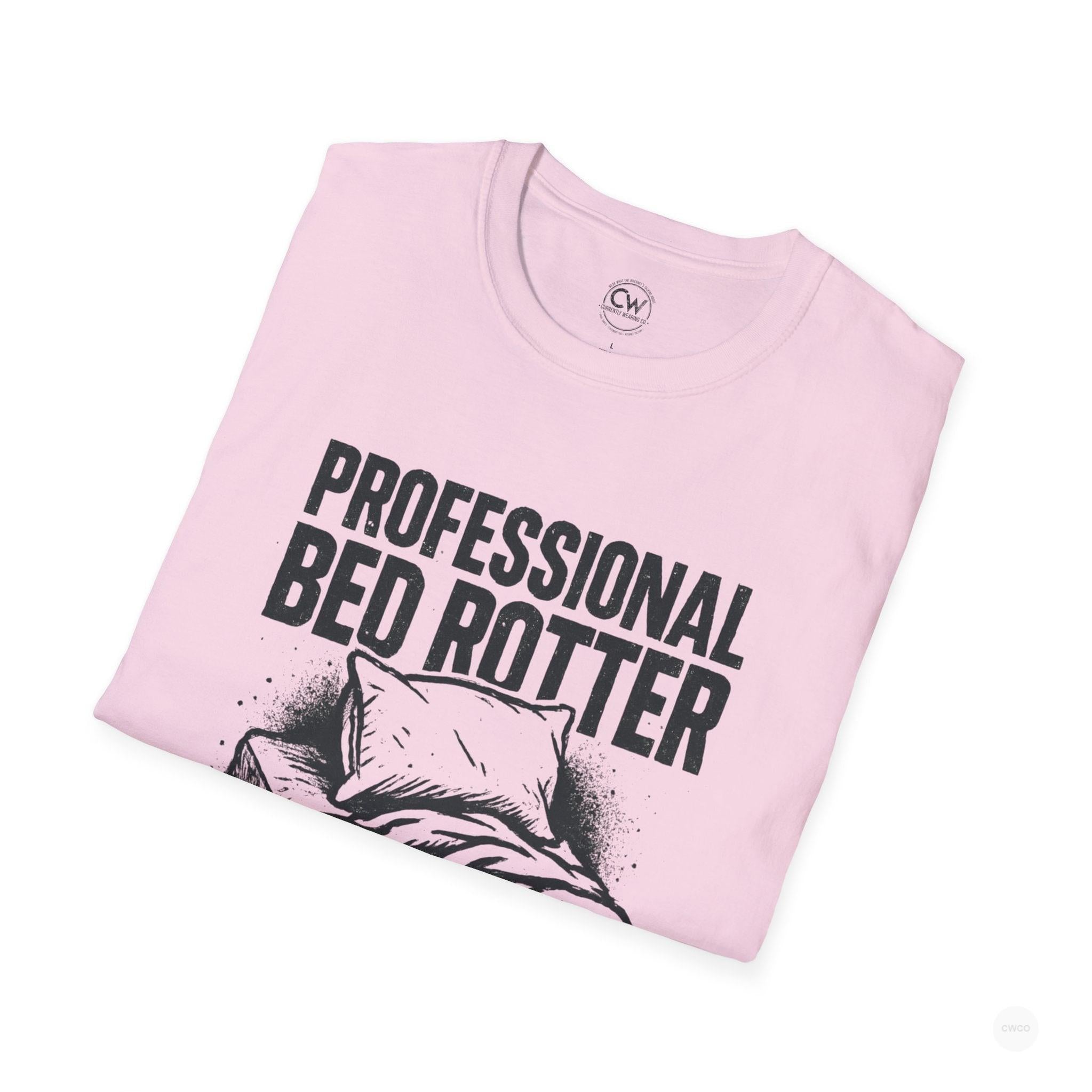 Professional Bed Rotter Funny Graphic Tee - Gen Z Mental Health Humor Shirt, Unisex Softstyle T-Shirt