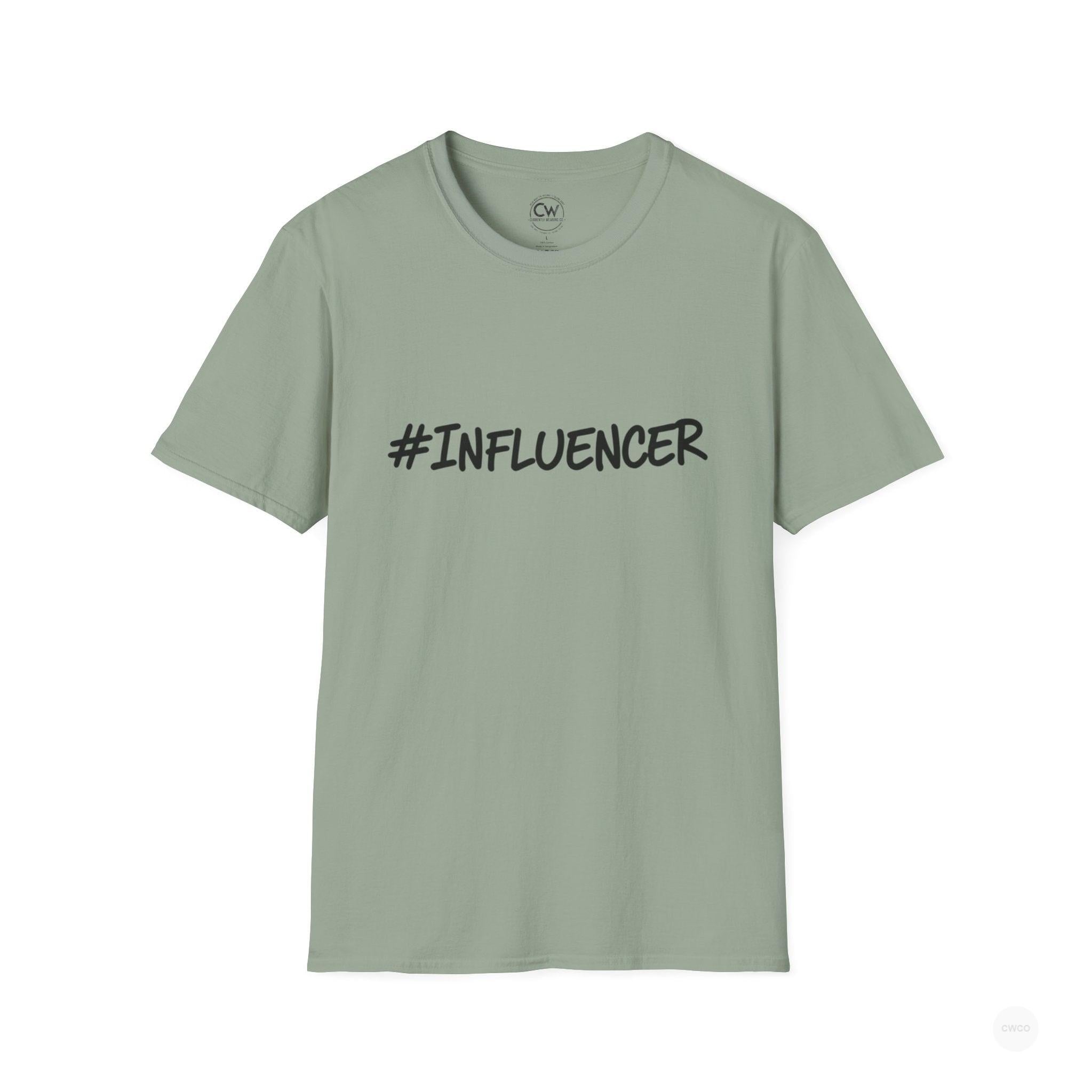 #INFLUENCER Statement Tee - Social Media Content Creator Shirt Unisex Softstyle T-Shirt, Casual Tee, Gift for Content Creators, Trendy Outfit, Comfortable Everyday Wear