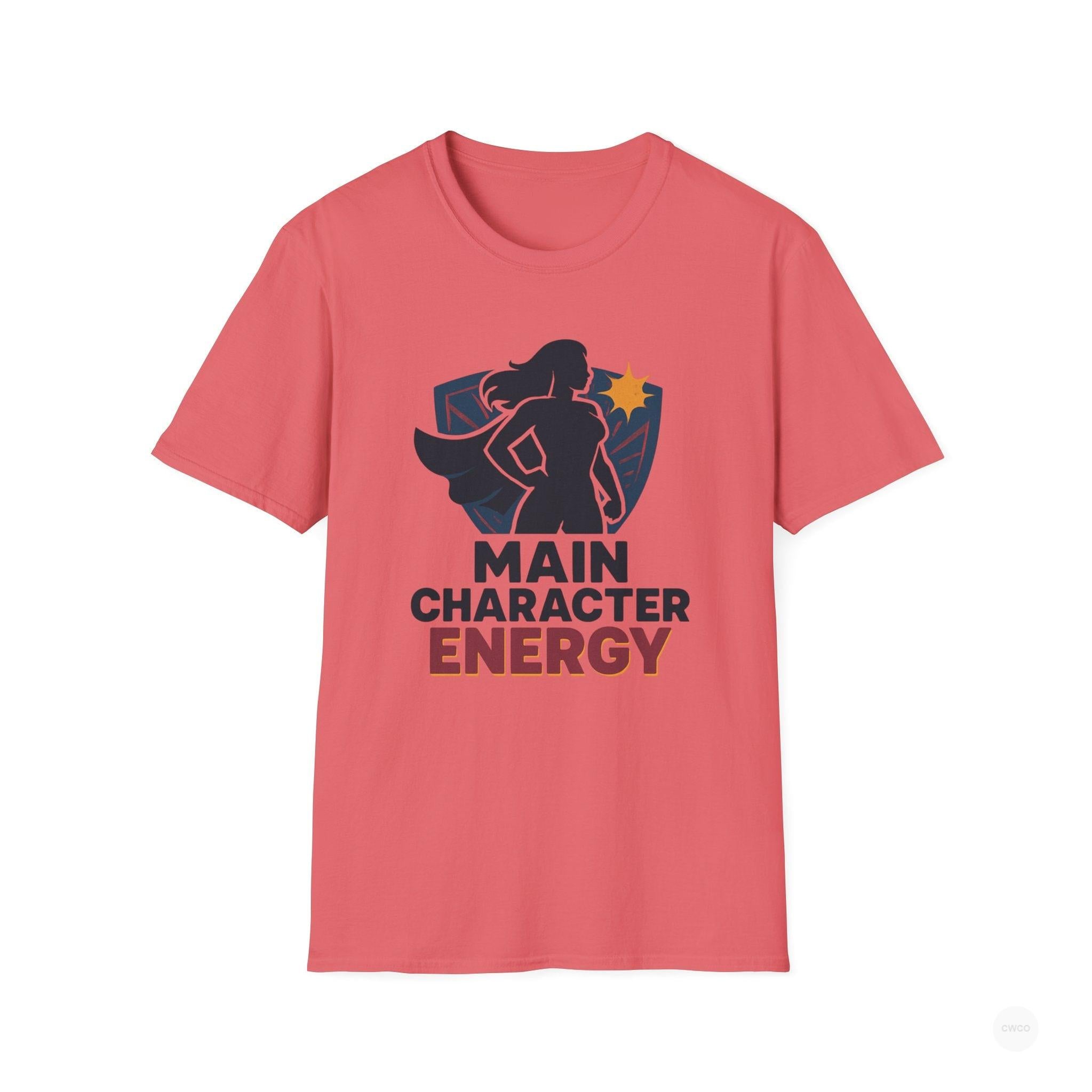 Main Character Energy Graphic Tee - Empowerment Statement Unisex Softstyle T-Shirt | Gift for Her, Women Empowerment, Casual Wear, Birthday, Positive Vibes