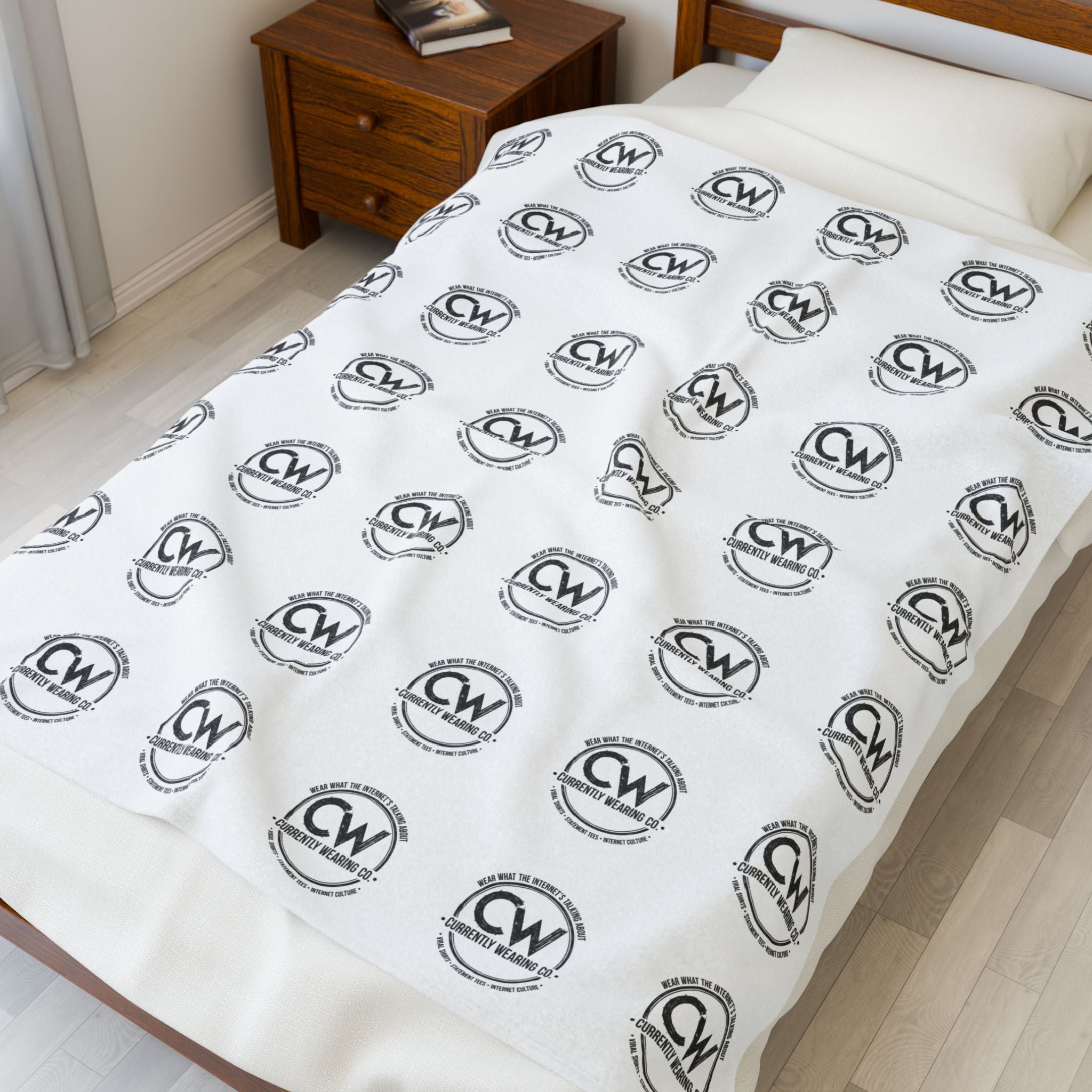 Currently Wearing Co.™ Signature Throw Blanket — CW Monogram Edition,  Velveteen Plush Blanket