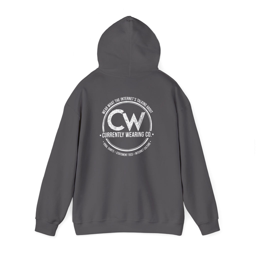 Offline Mode Currently Unavailable Hoodie - Currently Wearing Co Signature Logo Collection - Chronically Online Humor Sweatshirt Unisex Heavy Blend Hooded Sweatshirt