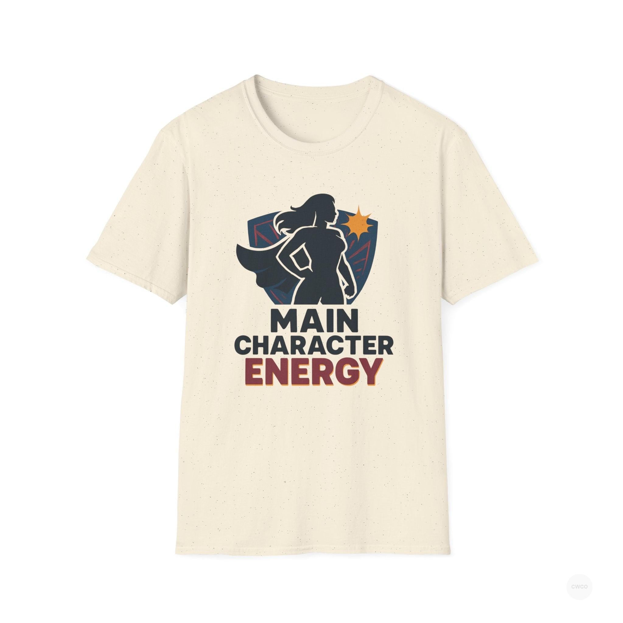 Main Character Energy Graphic Tee - Empowerment Statement Unisex Softstyle T-Shirt | Gift for Her, Women Empowerment, Casual Wear, Birthday, Positive Vibes