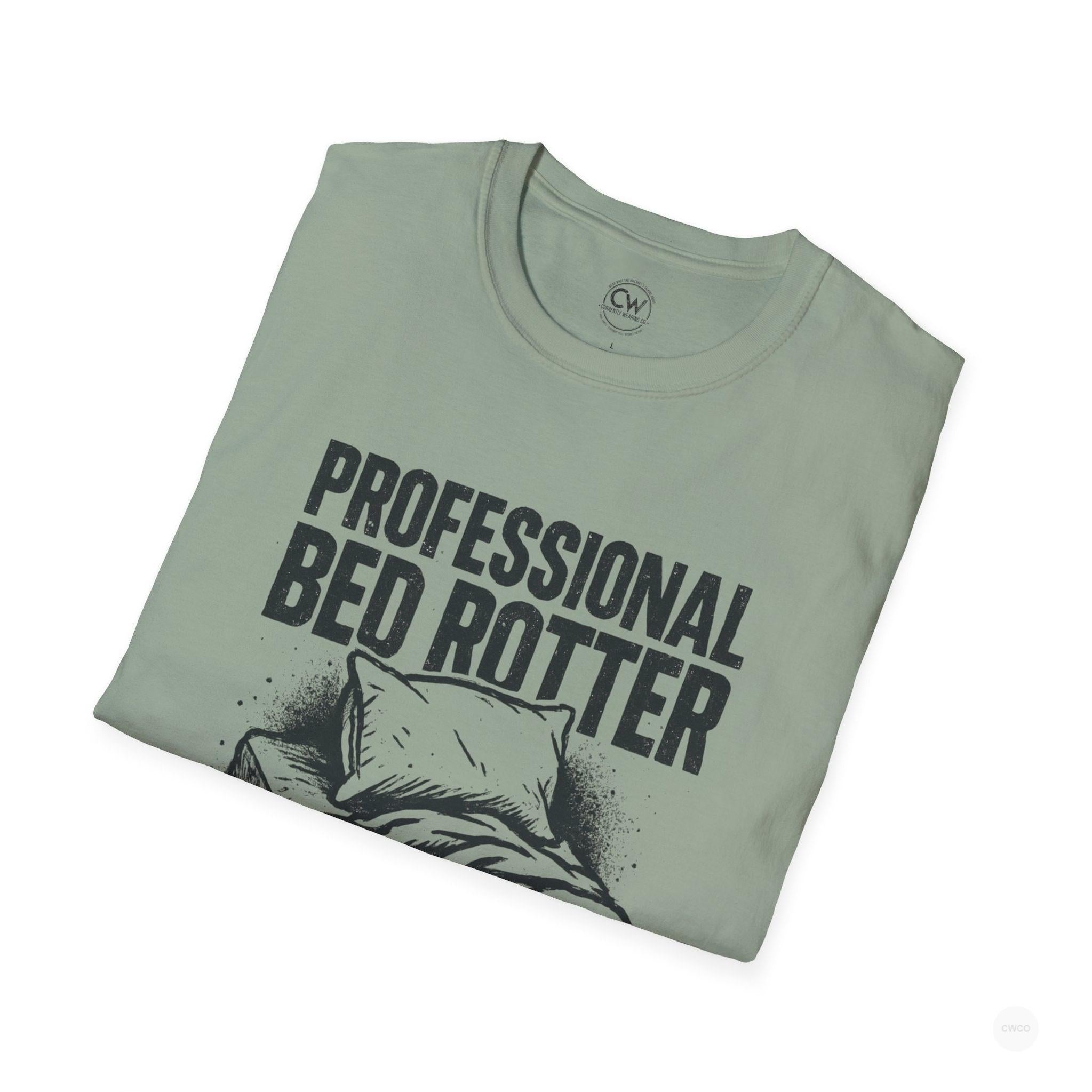 Professional Bed Rotter Funny Graphic Tee - Gen Z Mental Health Humor Shirt, Unisex Softstyle T-Shirt