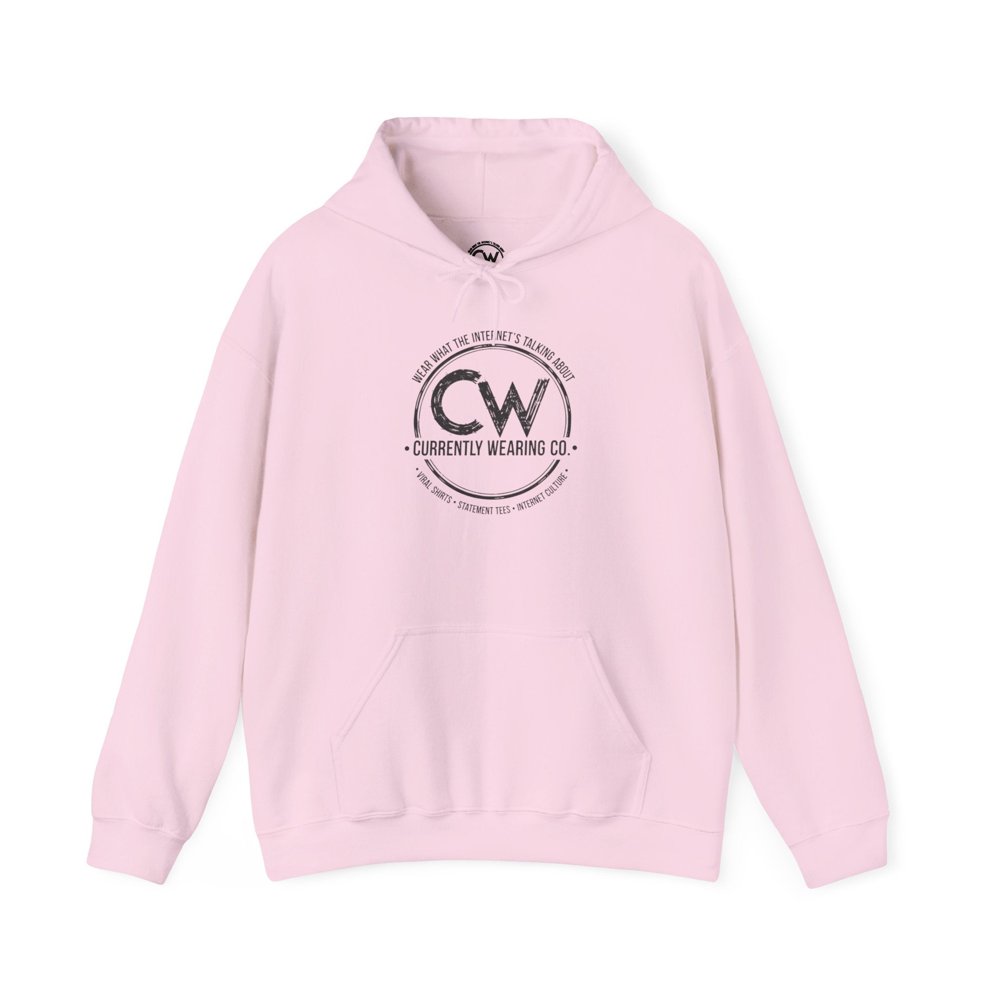 Currently Wearing Co Signature Logo Hoodie - Wear What the Internet's Talking About Hoodie - CW Brand Streetwear Hoodie - Internet Culture Sweatshirt, Cozy Unisex Hoodie for Everyday Wear, Gift for Her, Birthday Present, Casual Style, Fashionable Layering