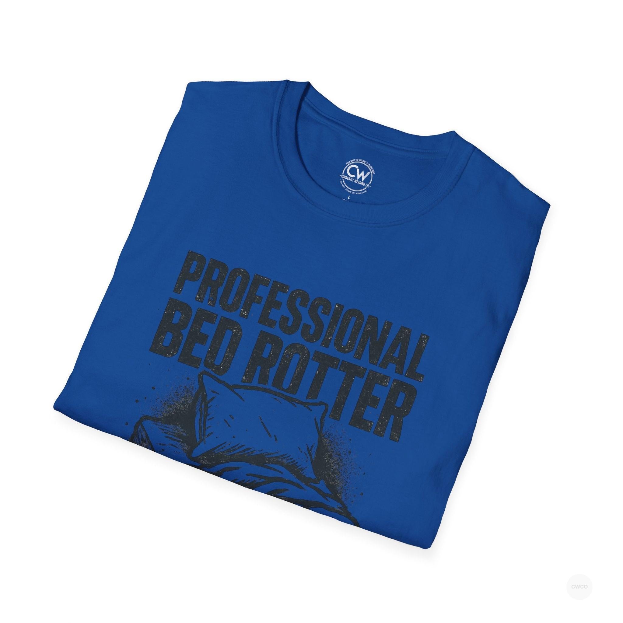 Professional Bed Rotter Funny Graphic Tee - Gen Z Mental Health Humor Shirt, Unisex Softstyle T-Shirt