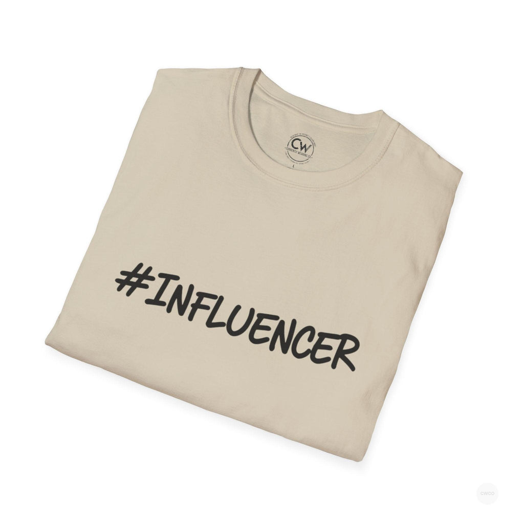 #INFLUENCER Statement Tee - Social Media Content Creator Shirt Unisex Softstyle T-Shirt, Casual Tee, Gift for Content Creators, Trendy Outfit, Comfortable Everyday Wear