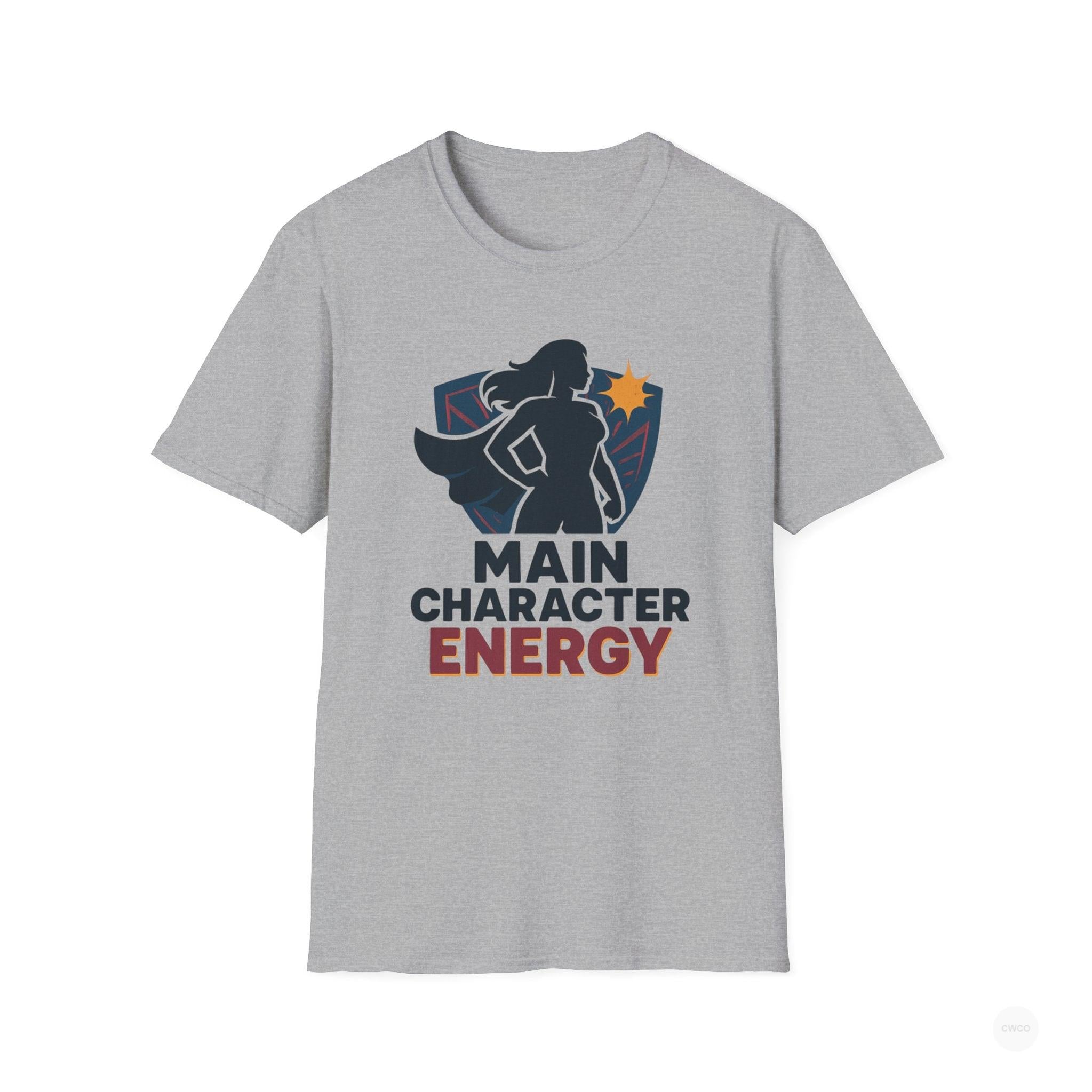 Main Character Energy Graphic Tee - Empowerment Statement Unisex Softstyle T-Shirt | Gift for Her, Women Empowerment, Casual Wear, Birthday, Positive Vibes