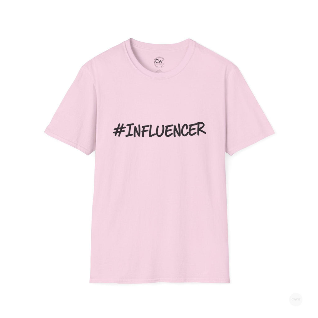 #INFLUENCER Statement Tee - Social Media Content Creator Shirt Unisex Softstyle T-Shirt, Casual Tee, Gift for Content Creators, Trendy Outfit, Comfortable Everyday Wear