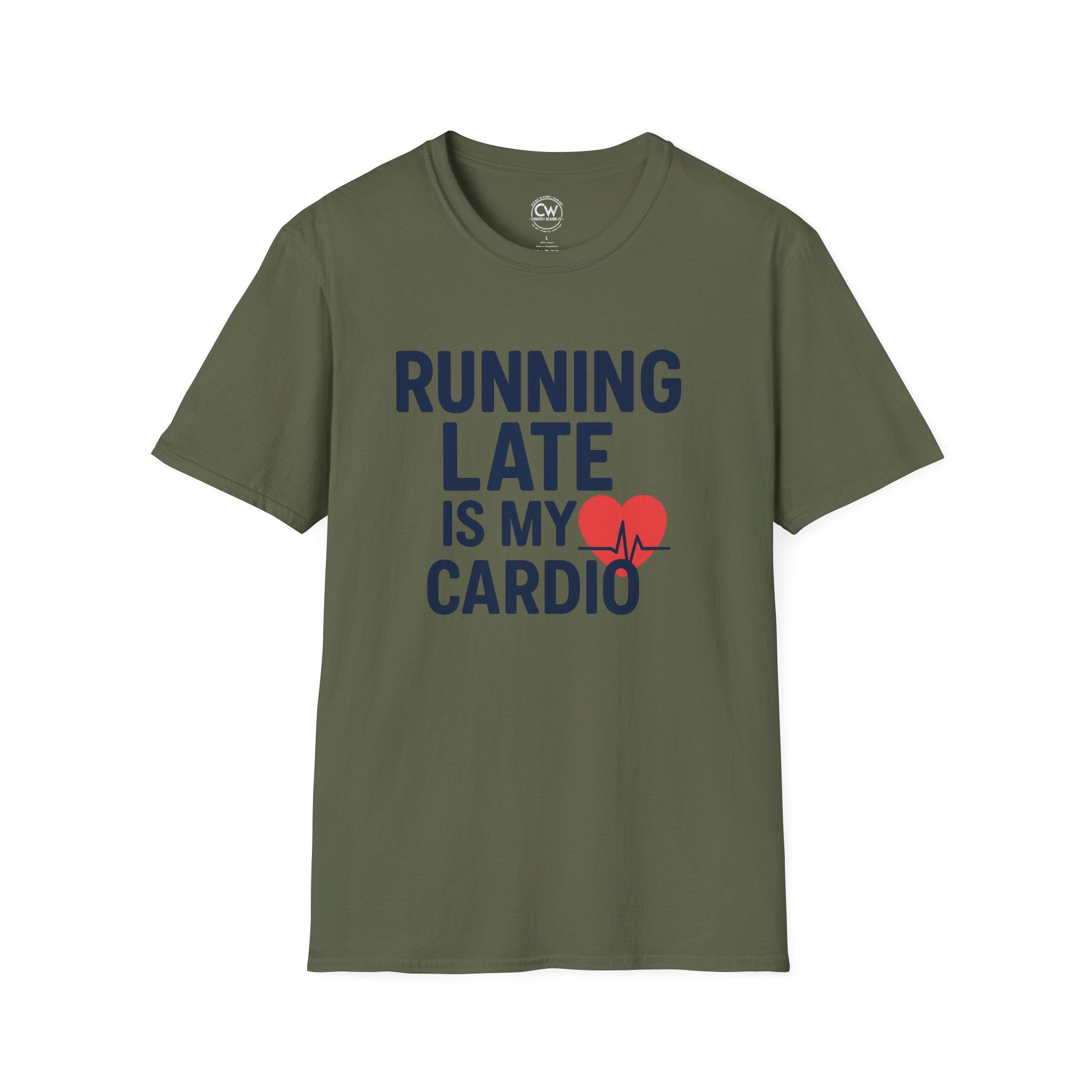 Running Late Is My Cardio Shirt - Funny Fitness Humor Tee - Workout Joke Shirt - Gym Humor T-Shirt - Chronically Late Gift, Gift for Runners, Casual Tee, Workout Shirt, Everyday Wear, Fitness Lovers