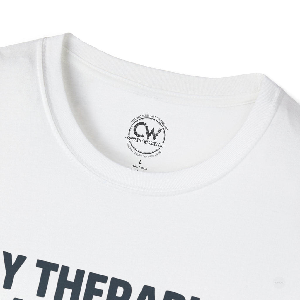 My Therapist Is An AI And It's Going Great Shirt - Funny AI Therapy Tee - Mental Health Humor Shirt - Chatbot Therapist T-Shirt Unisex Softstyle Shirt, Gift for Tech Lovers, Quirky Apparel, Mental Health Awareness