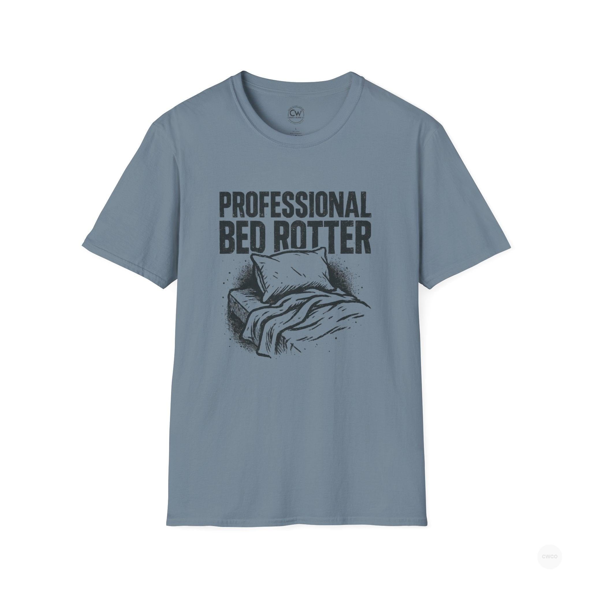 Professional Bed Rotter Funny Graphic Tee - Gen Z Mental Health Humor Shirt, Unisex Softstyle T-Shirt