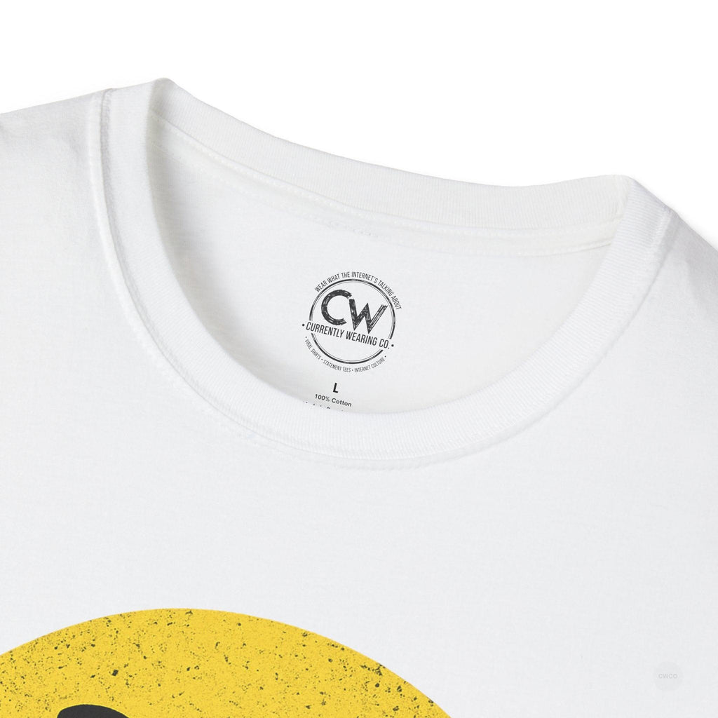 Evil Smiley Face Tee - Mischievous Devil Emoji Graphic Shirt, Unisex Softstyle T-Shirt