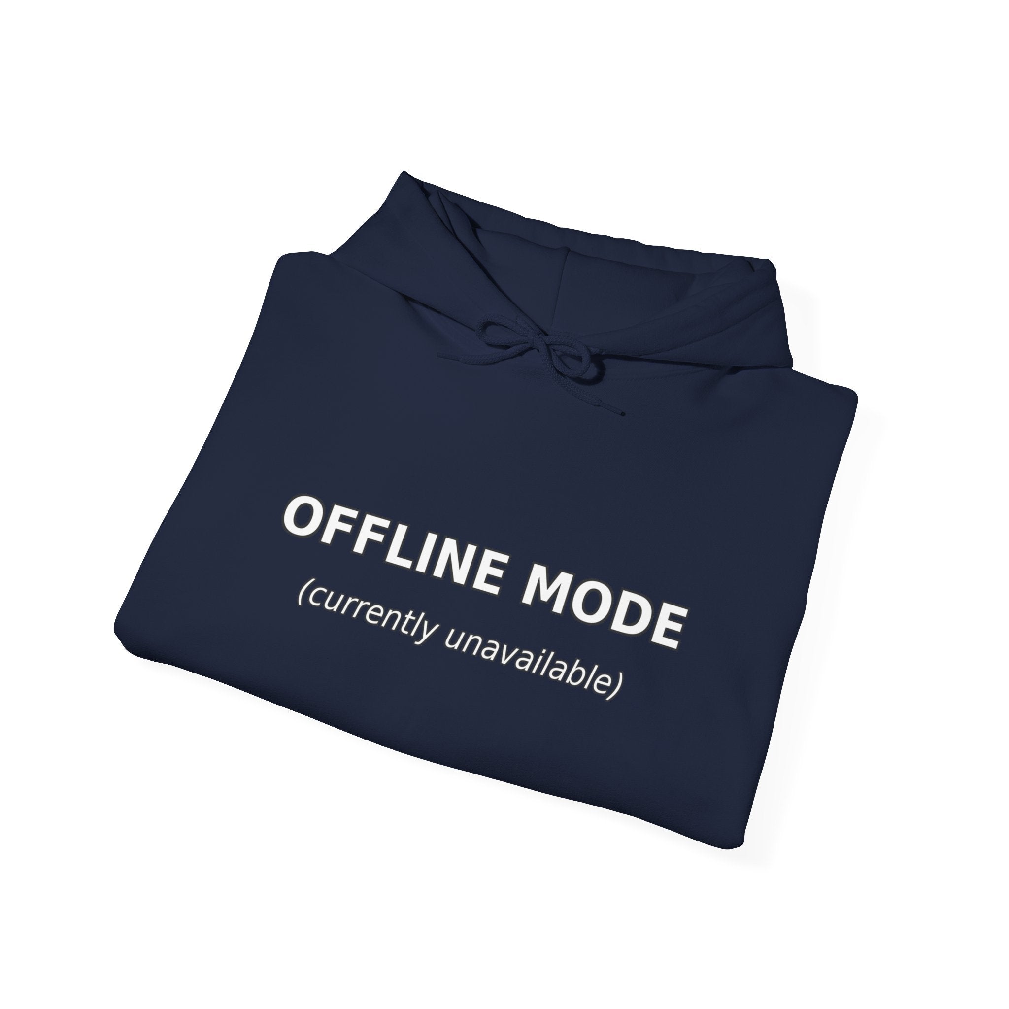 Offline Mode Currently Unavailable Hoodie - Currently Wearing Co Signature Logo Collection - Chronically Online Humor Sweatshirt Unisex Heavy Blend Hooded Sweatshirt