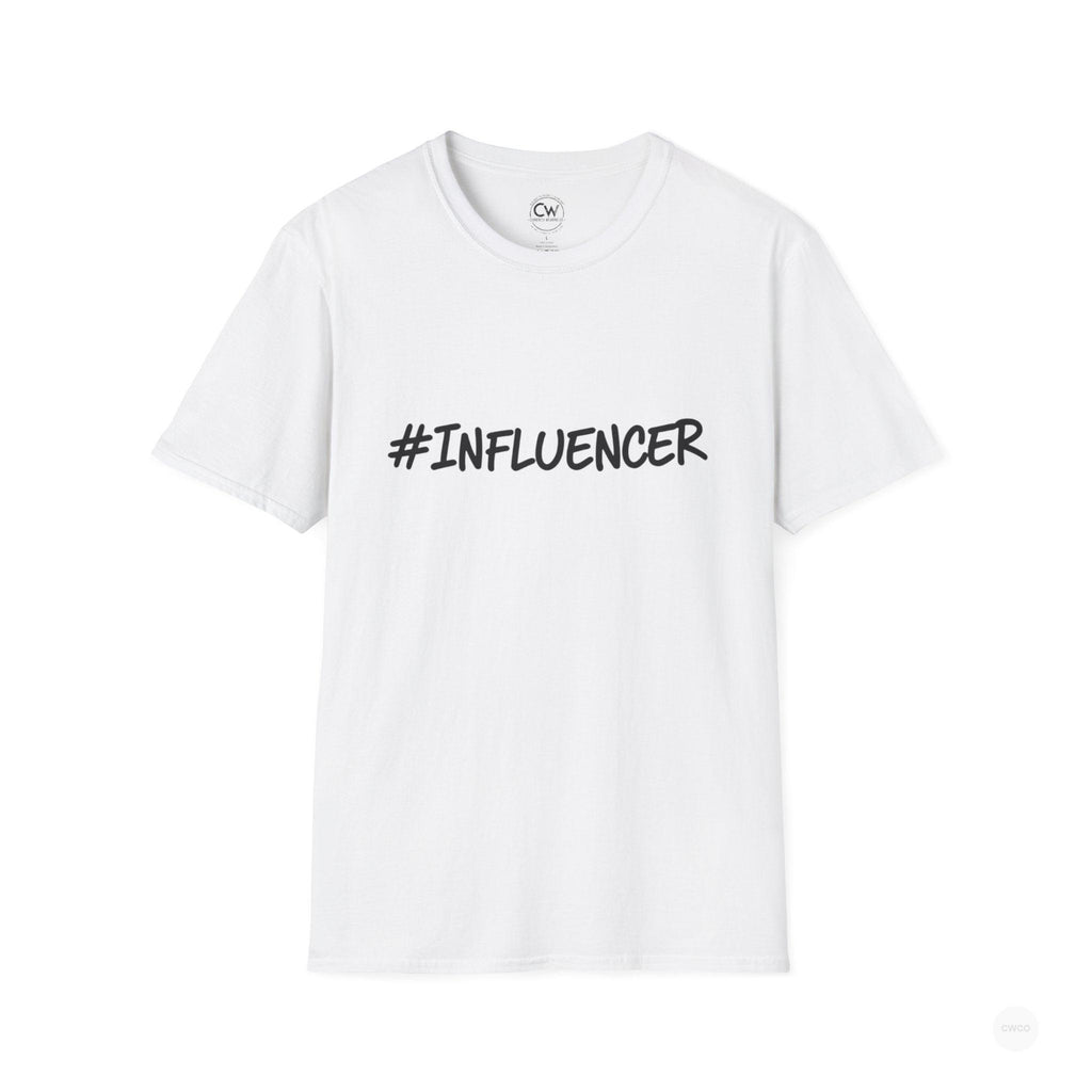 #INFLUENCER Statement Tee - Social Media Content Creator Shirt Unisex Softstyle T-Shirt, Casual Tee, Gift for Content Creators, Trendy Outfit, Comfortable Everyday Wear