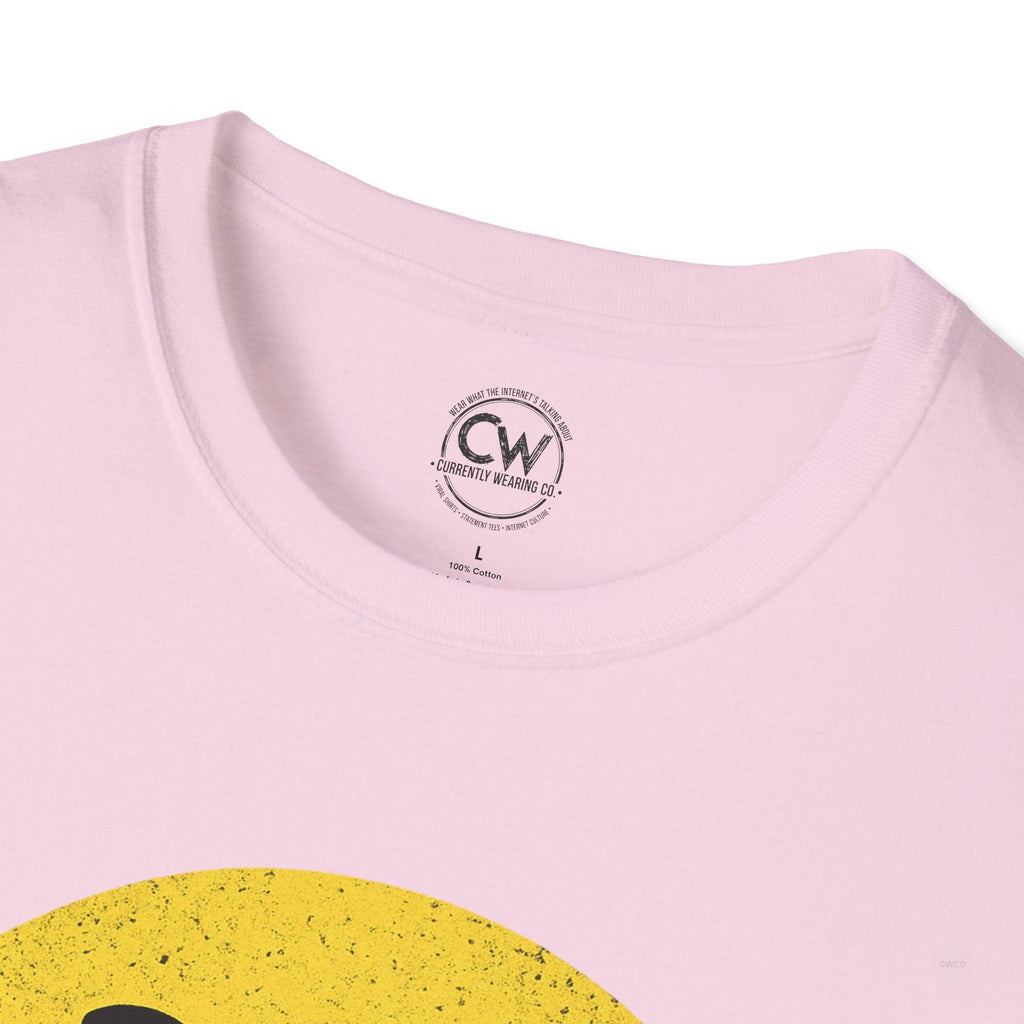 Evil Smiley Face Tee - Mischievous Devil Emoji Graphic Shirt, Unisex Softstyle T-Shirt