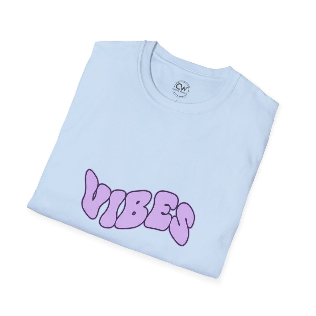 Vibes Shirt - Positive Energy Tee - Good Vibes Only Shirt - Aesthetic Bubble Letter T-Shirt, Unisex Softstyle T-Shirt, Casual Tee, Comfortable Graphic Shirt, Gift for Friends, Everyday Wear, Positive Energy Tee