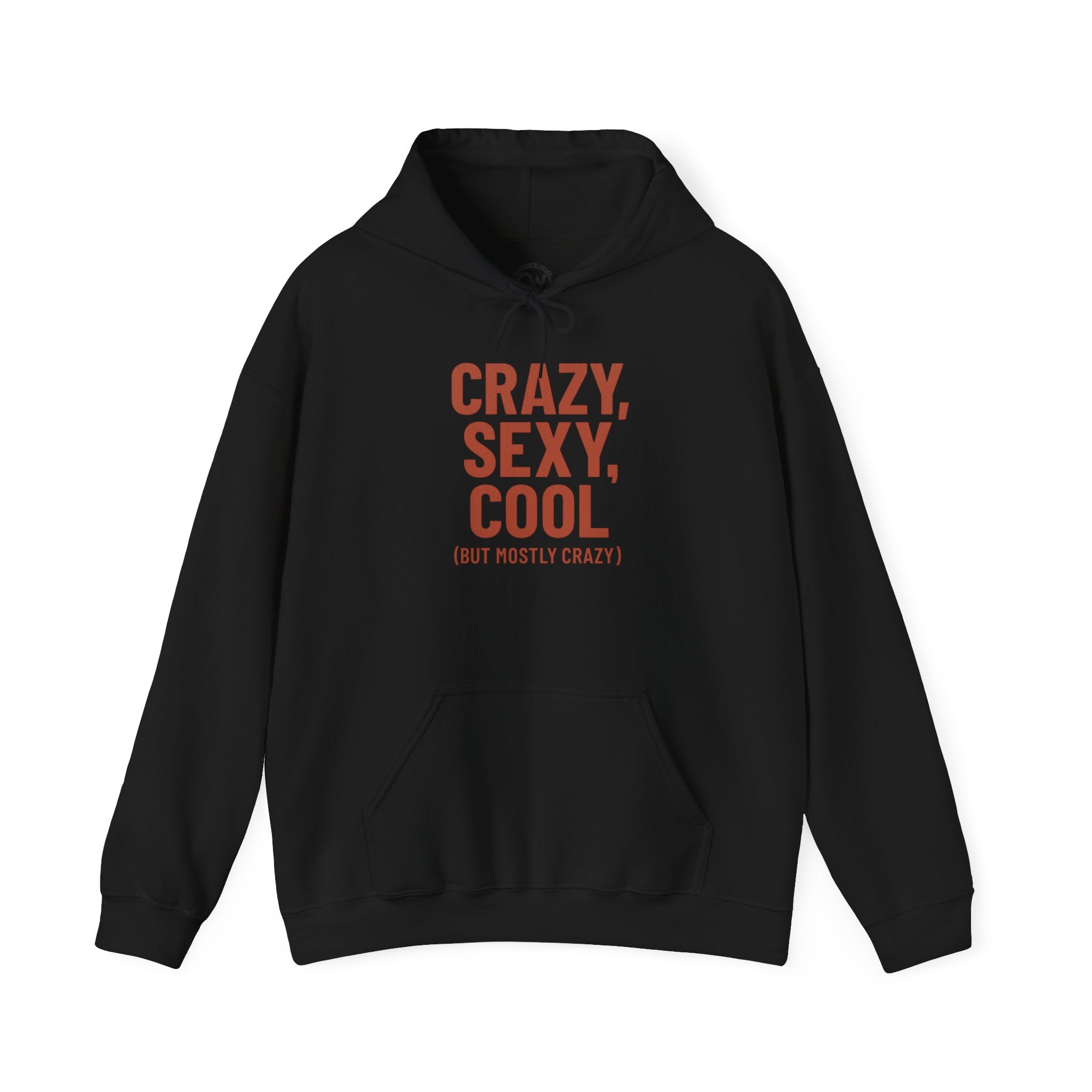 Crazy Sexy Cool - But Mostly Crazy - Funny Self-Aware Hoodie, Sarcastic Sweatshirt, Humorous Women's Hoodie, Trendy Graphic Pullover- Fun Unisex Heavy Blend Sweatshirt