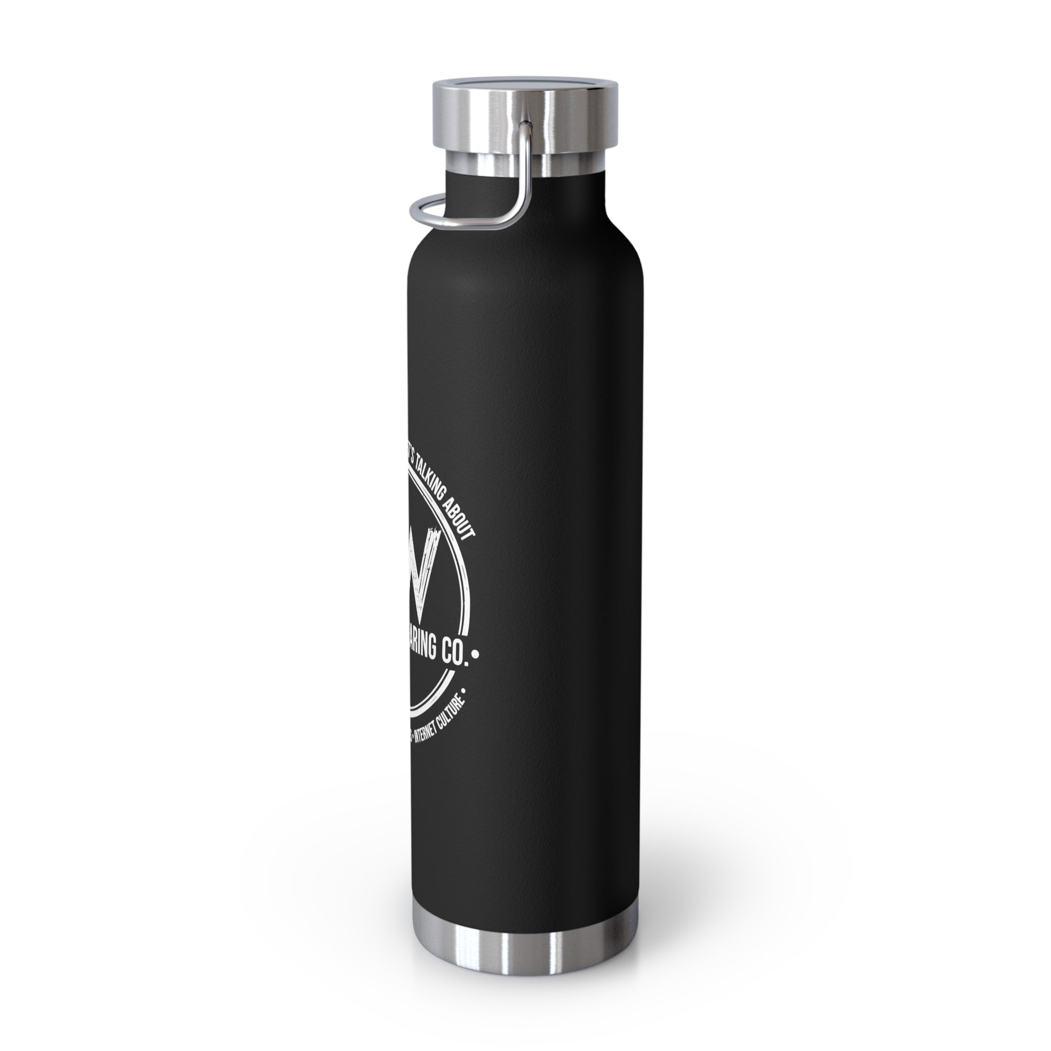Currently Wearing Co Logo Water Bottle - Wear What the Internet's Talking About Insulated Bottle - 22oz Vacuum Sealed Copper Bottle - CW Brand Hydration, Stylish Insulated Water Bottle - Perfect for Outdoors, Gym, Travel, Yoga, Eco-Friendly Gift