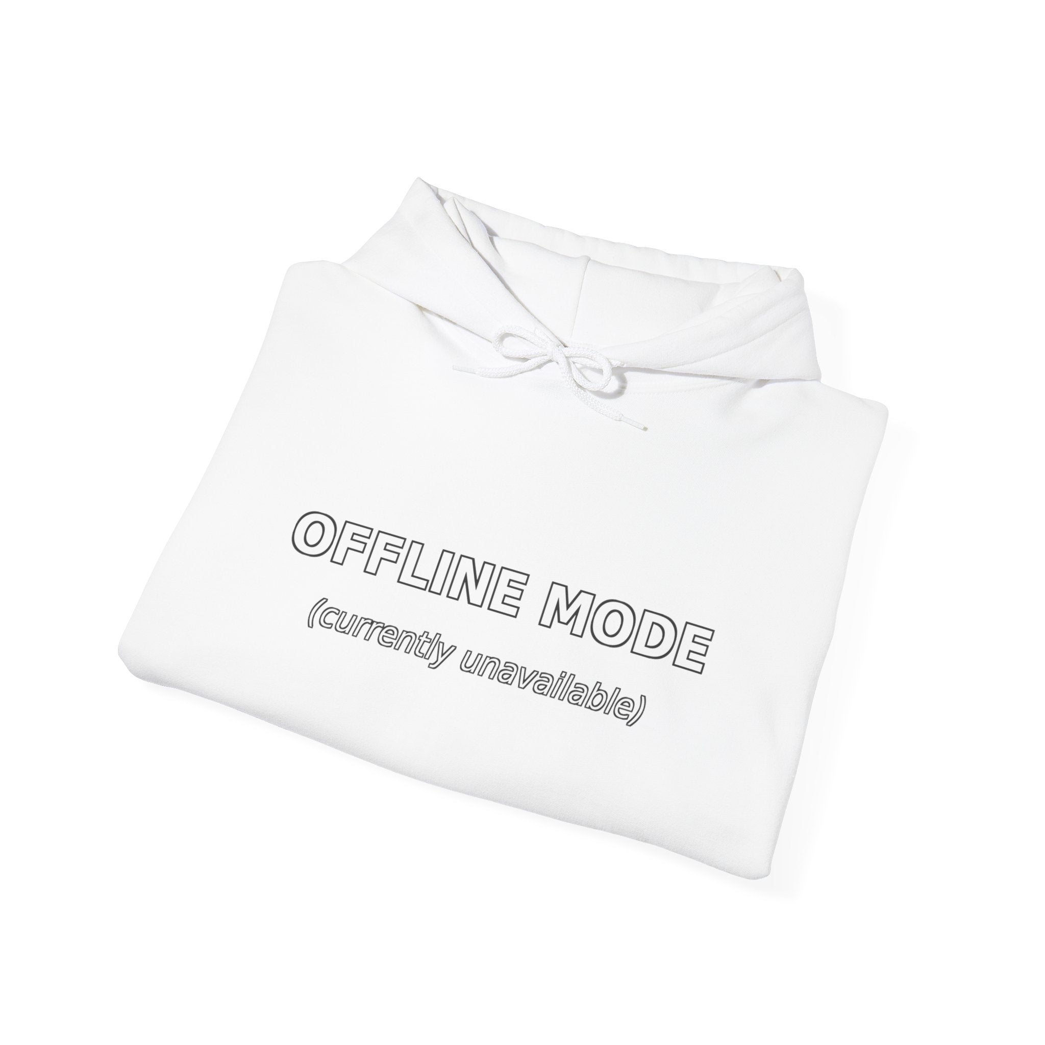 Offline Mode Currently Unavailable Hoodie - Currently Wearing Co Signature Logo Collection - Chronically Online Humor Sweatshirt Unisex Heavy Blend Hooded Sweatshirt