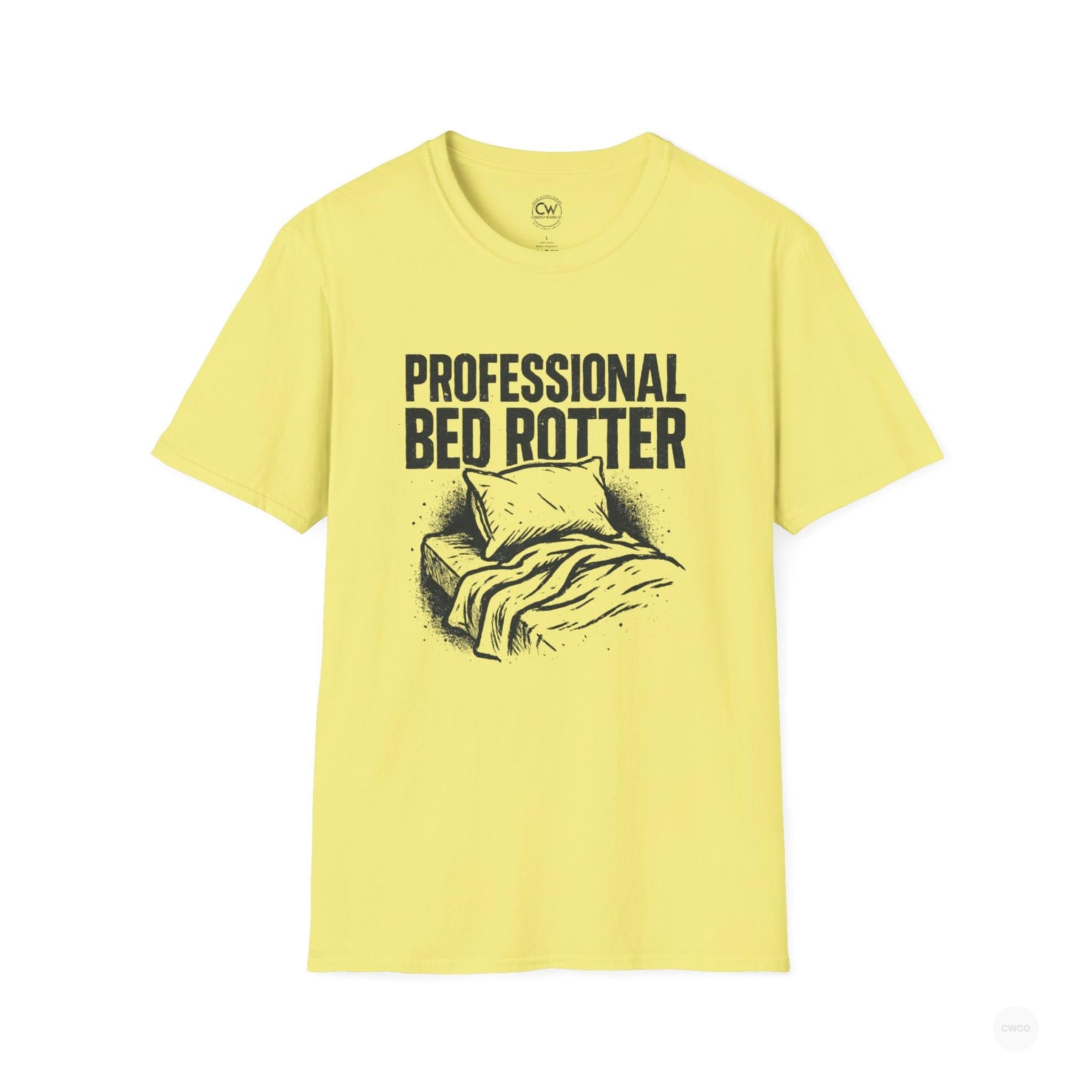 Professional Bed Rotter Funny Graphic Tee - Gen Z Mental Health Humor Shirt, Unisex Softstyle T-Shirt