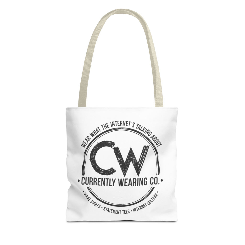 Currently Wearing Co Logo Tote Bag, Wear What the Internet's Talking About Canvas Bag