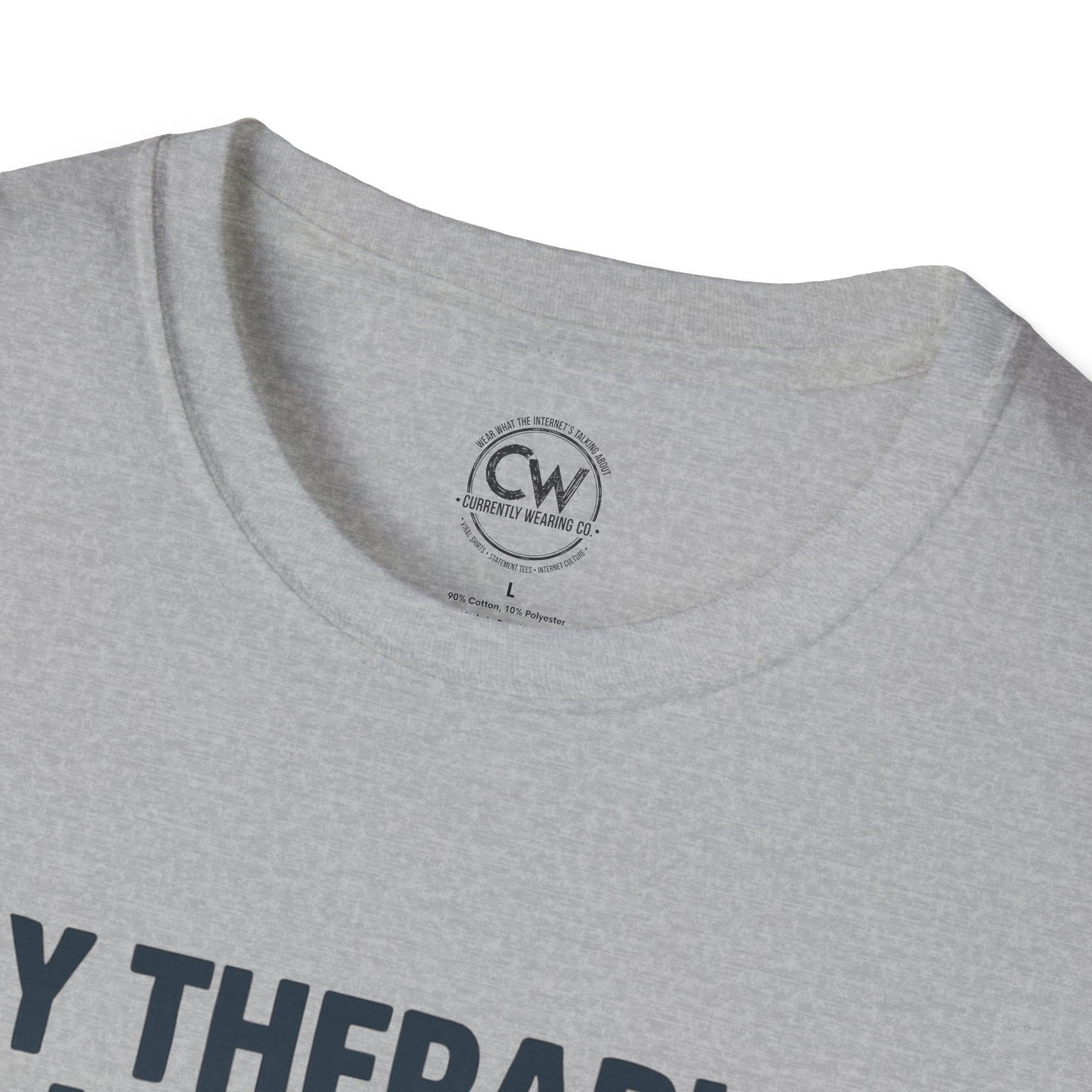 My Therapist Is An AI And It's Going Great Shirt - Funny AI Therapy Tee - Mental Health Humor Shirt - Chatbot Therapist T-Shirt Unisex Softstyle Shirt, Gift for Tech Lovers, Quirky Apparel, Mental Health Awareness