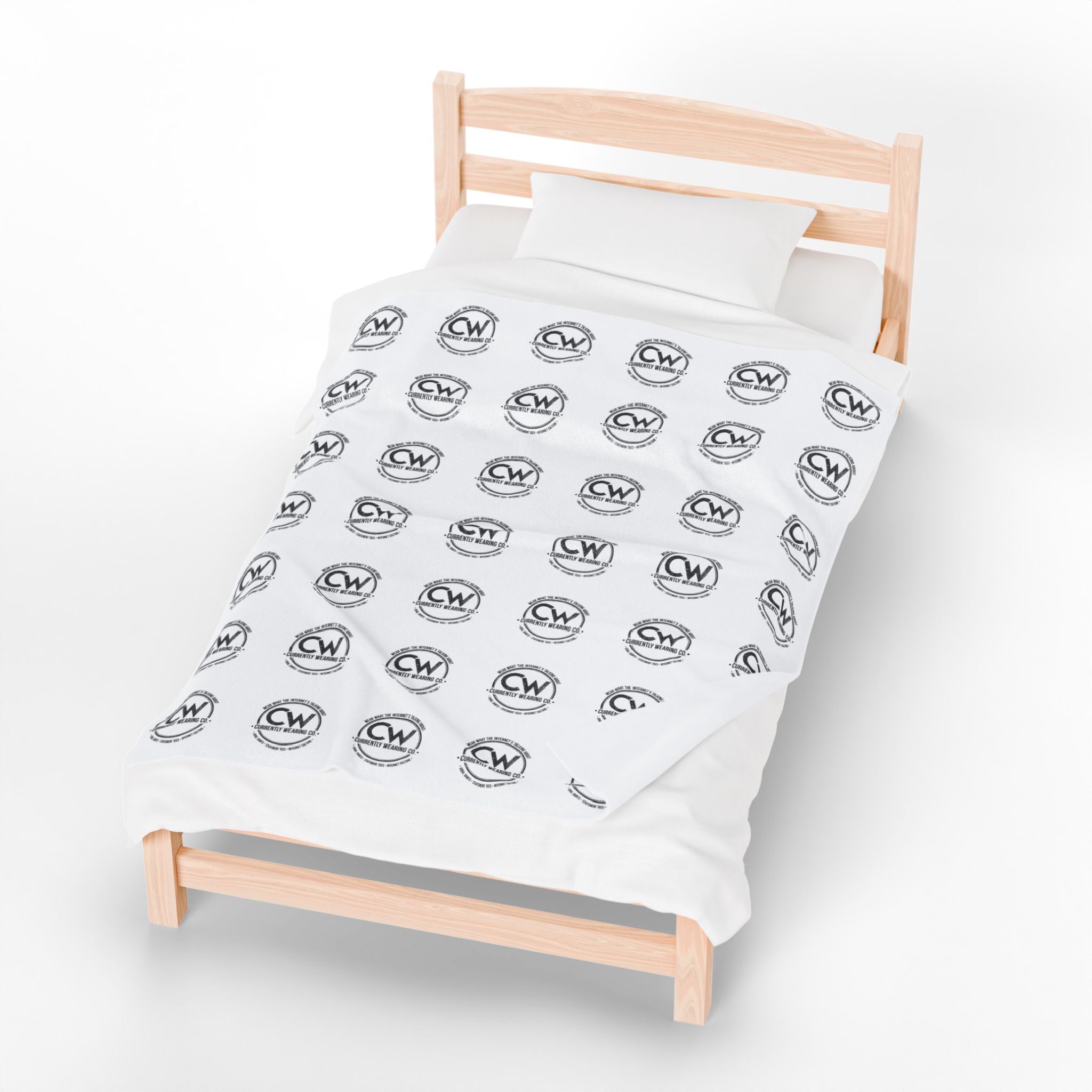 Currently Wearing Co.™ Signature Throw Blanket — CW Monogram Edition,  Velveteen Plush Blanket