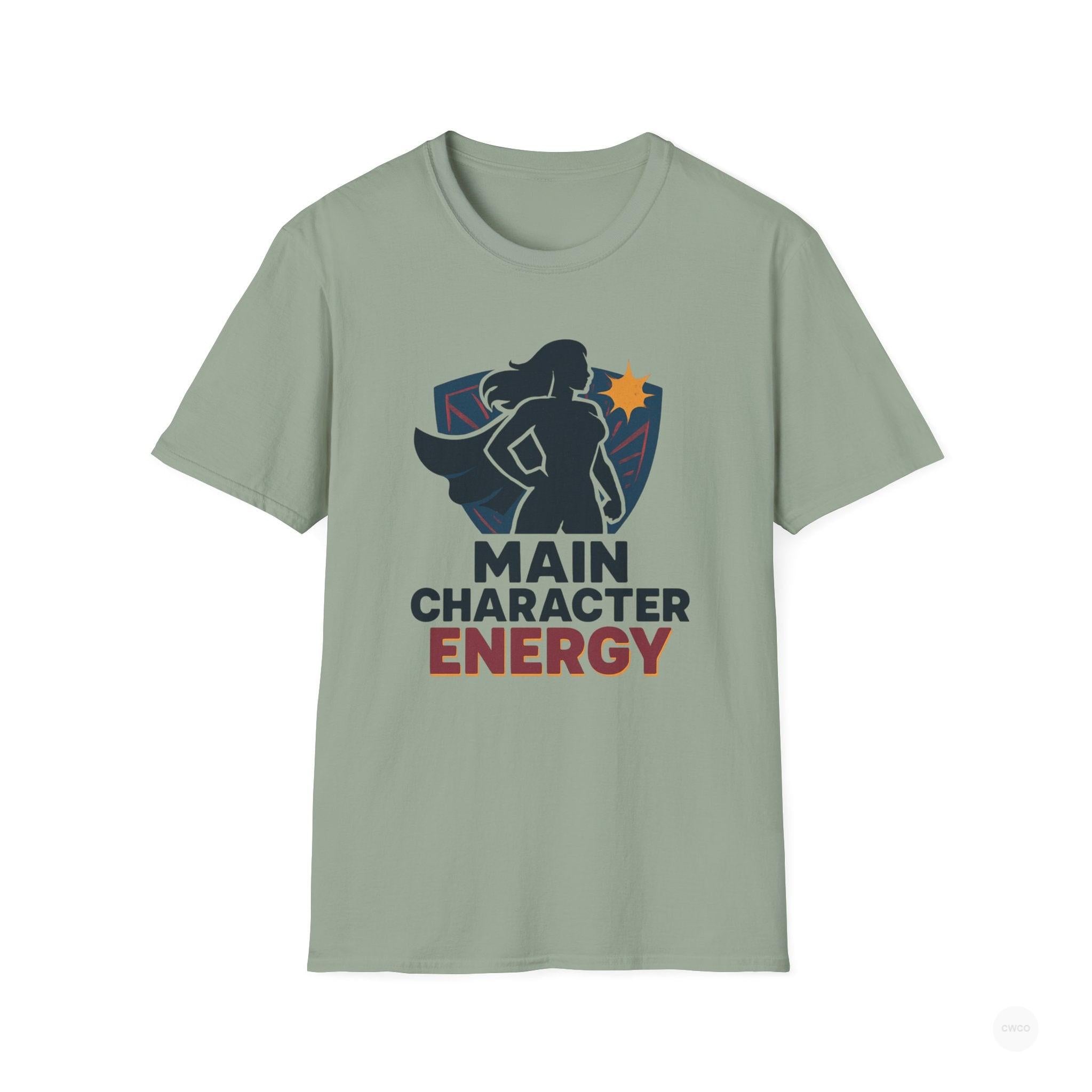 Main Character Energy Graphic Tee - Empowerment Statement Unisex Softstyle T-Shirt | Gift for Her, Women Empowerment, Casual Wear, Birthday, Positive Vibes