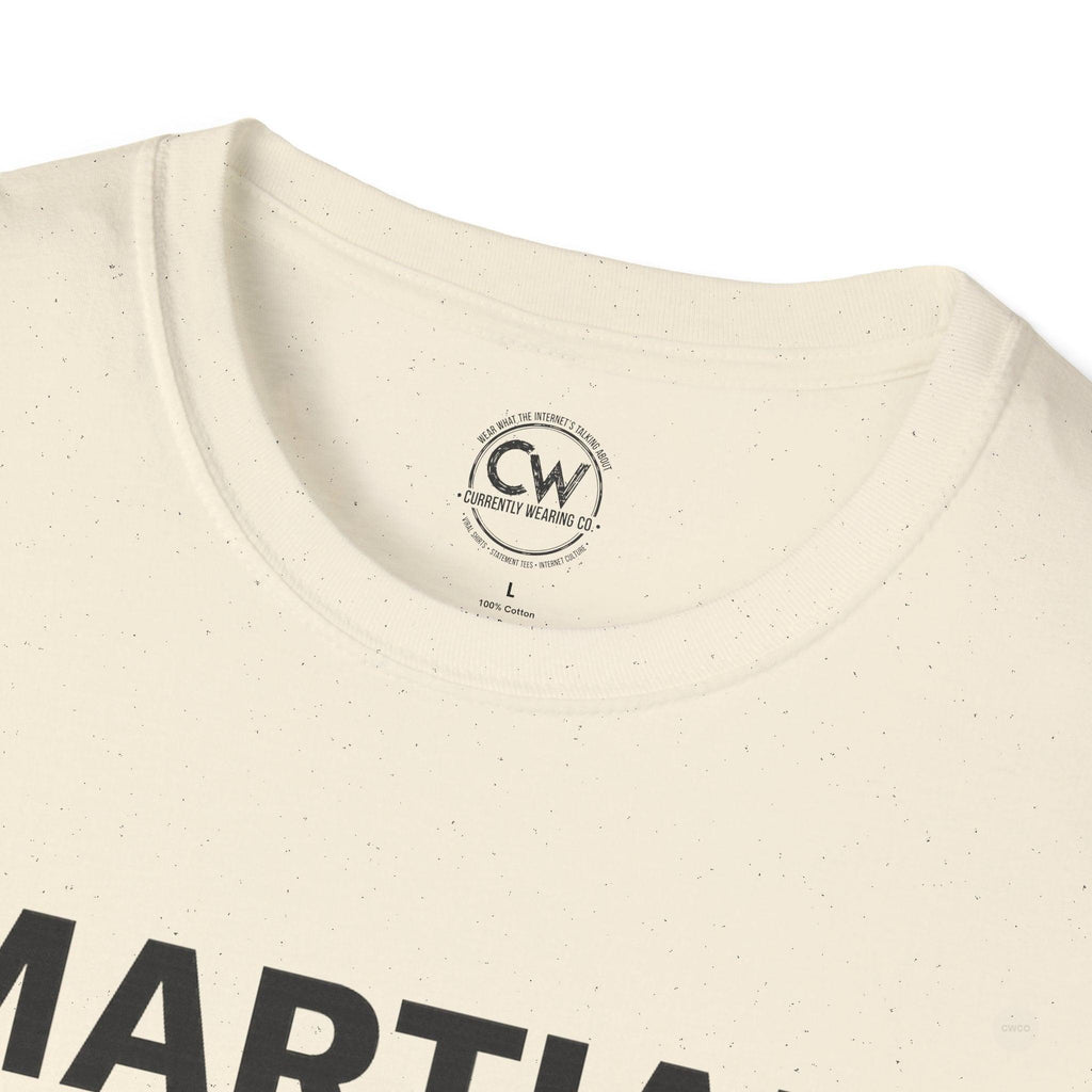 Martial Artist: Grab Here to Begin Demo Funny Self-Defense Humor Unisex Softstyle T-Shirt | Perfect for Training, Gifts for Martial Arts Lovers, Workout, Casual Wear, Everyday Use