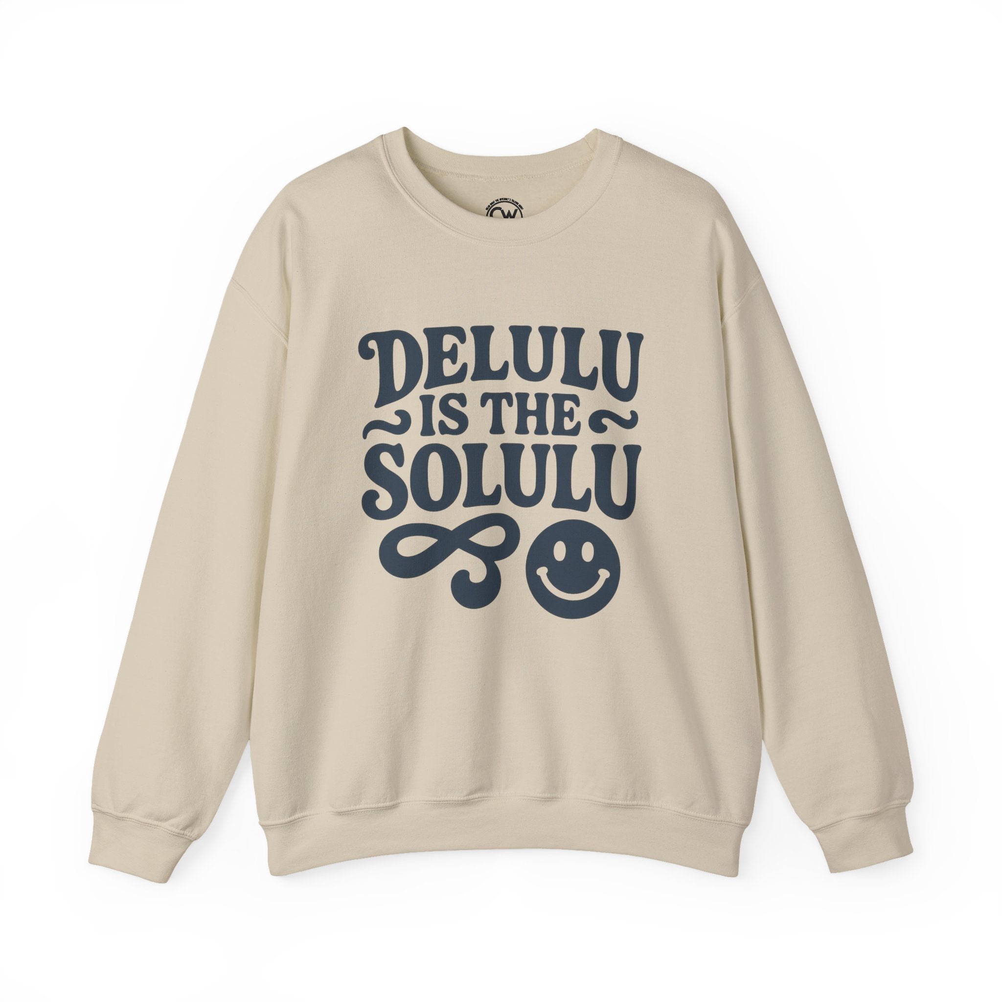 Delulu Is The Solulu Crewneck Sweatshirt - Funny Delusion Tee, Internet Slang Shirt, Gen Z Humor Tee, Trendy Graphic Shirt
