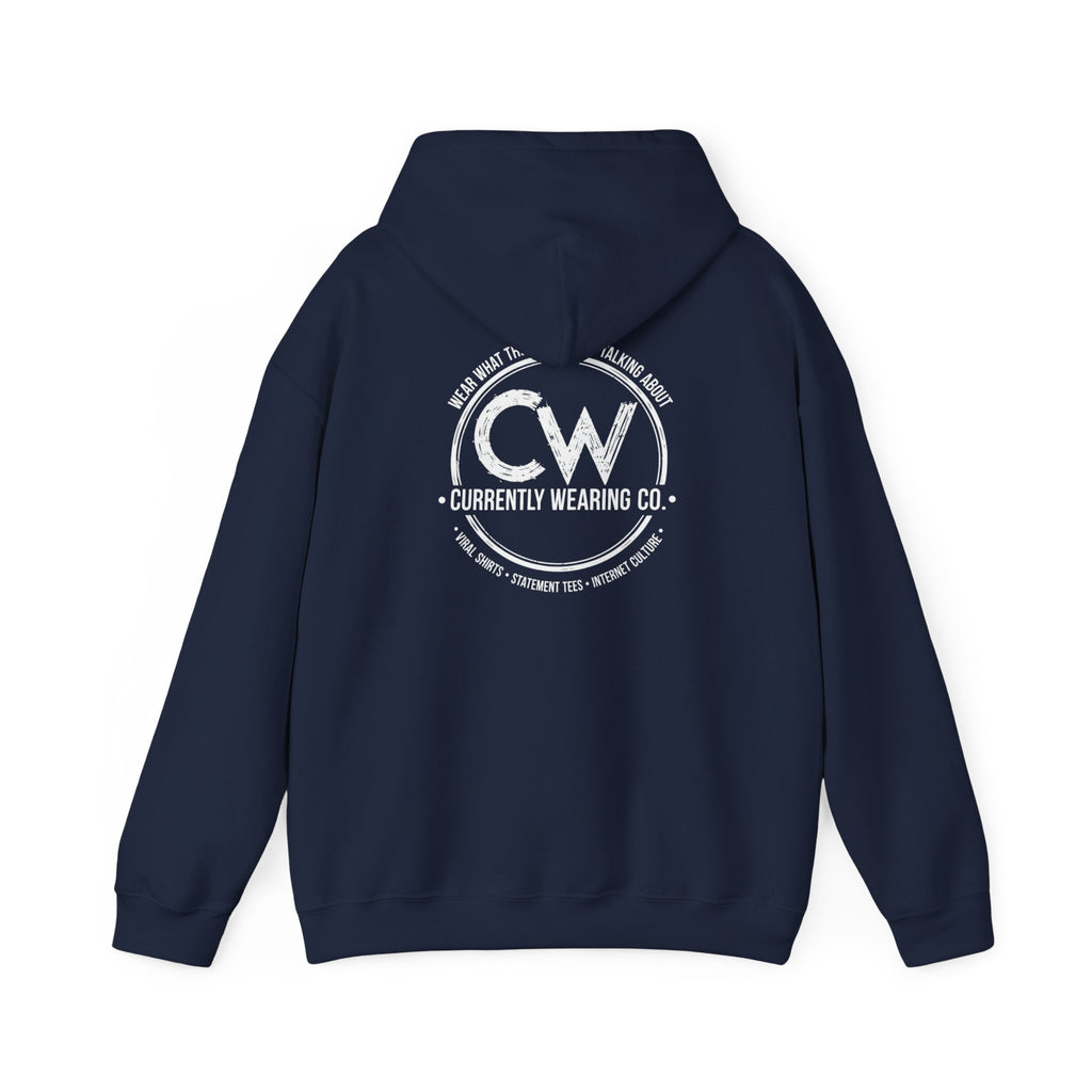 Offline Mode Currently Unavailable Hoodie - Currently Wearing Co Signature Logo Collection - Chronically Online Humor Sweatshirt Unisex Heavy Blend Hooded Sweatshirt