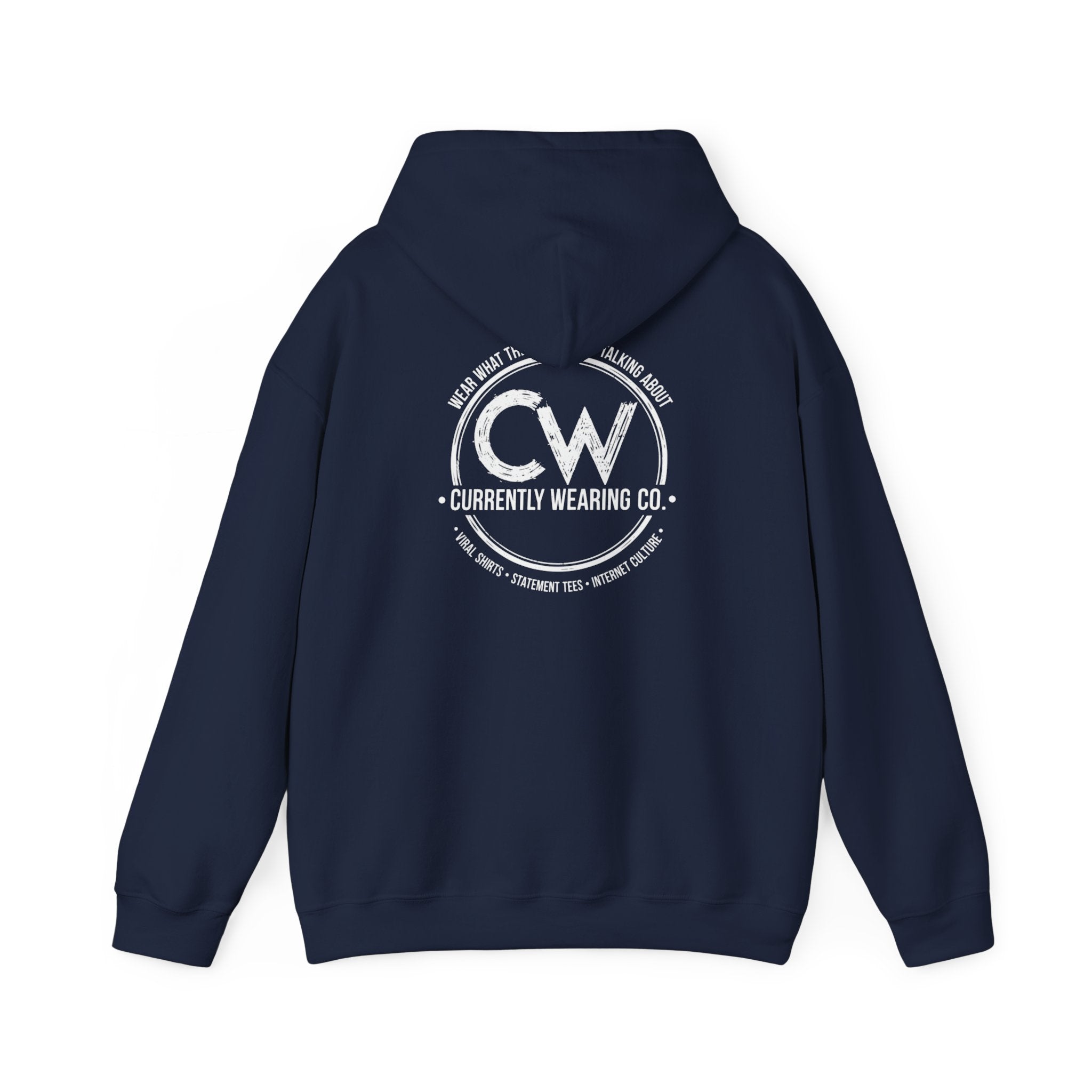 Offline Mode Currently Unavailable Hoodie - Currently Wearing Co Signature Logo Collection - Chronically Online Humor Sweatshirt Unisex Heavy Blend Hooded Sweatshirt