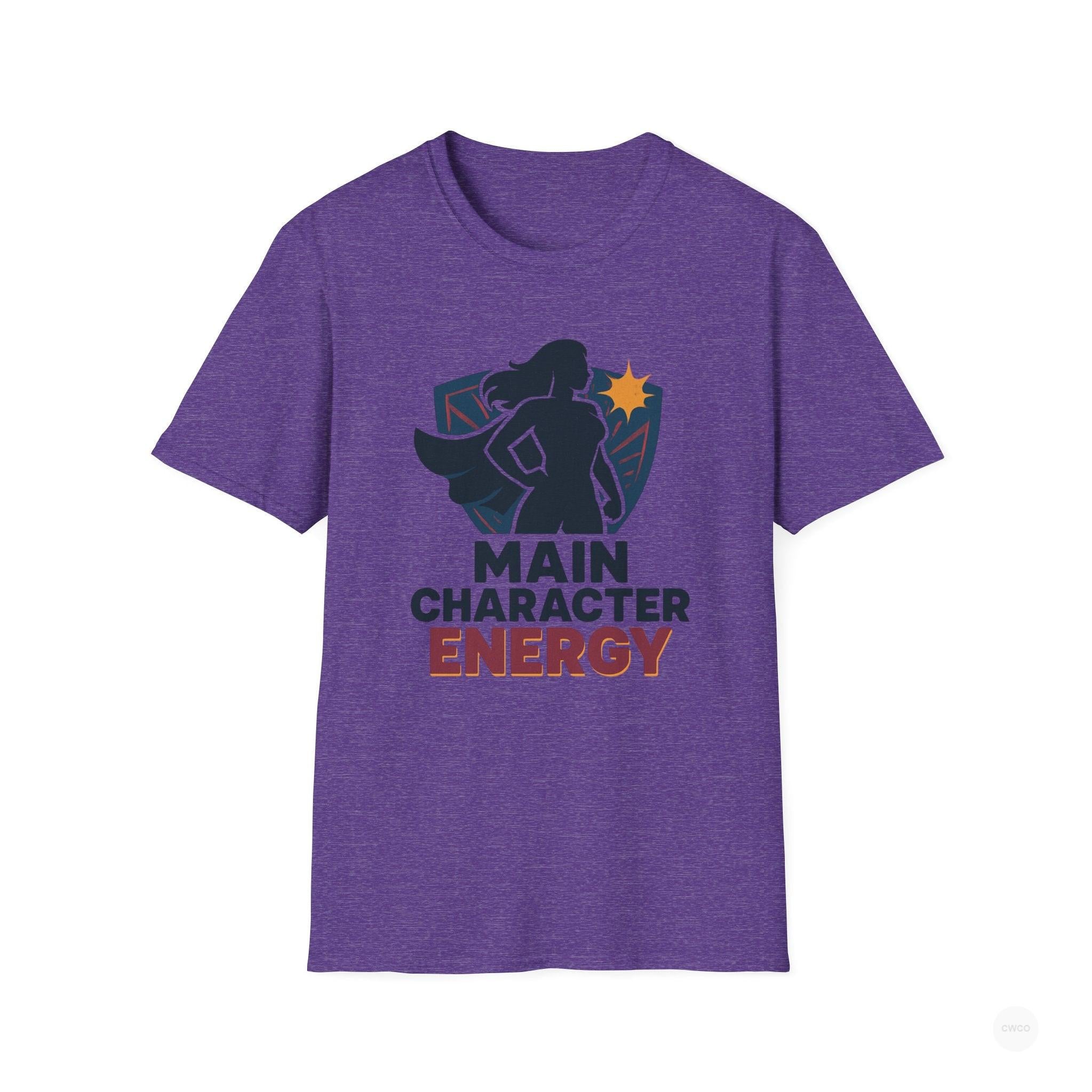 Main Character Energy Graphic Tee - Empowerment Statement Unisex Softstyle T-Shirt | Gift for Her, Women Empowerment, Casual Wear, Birthday, Positive Vibes