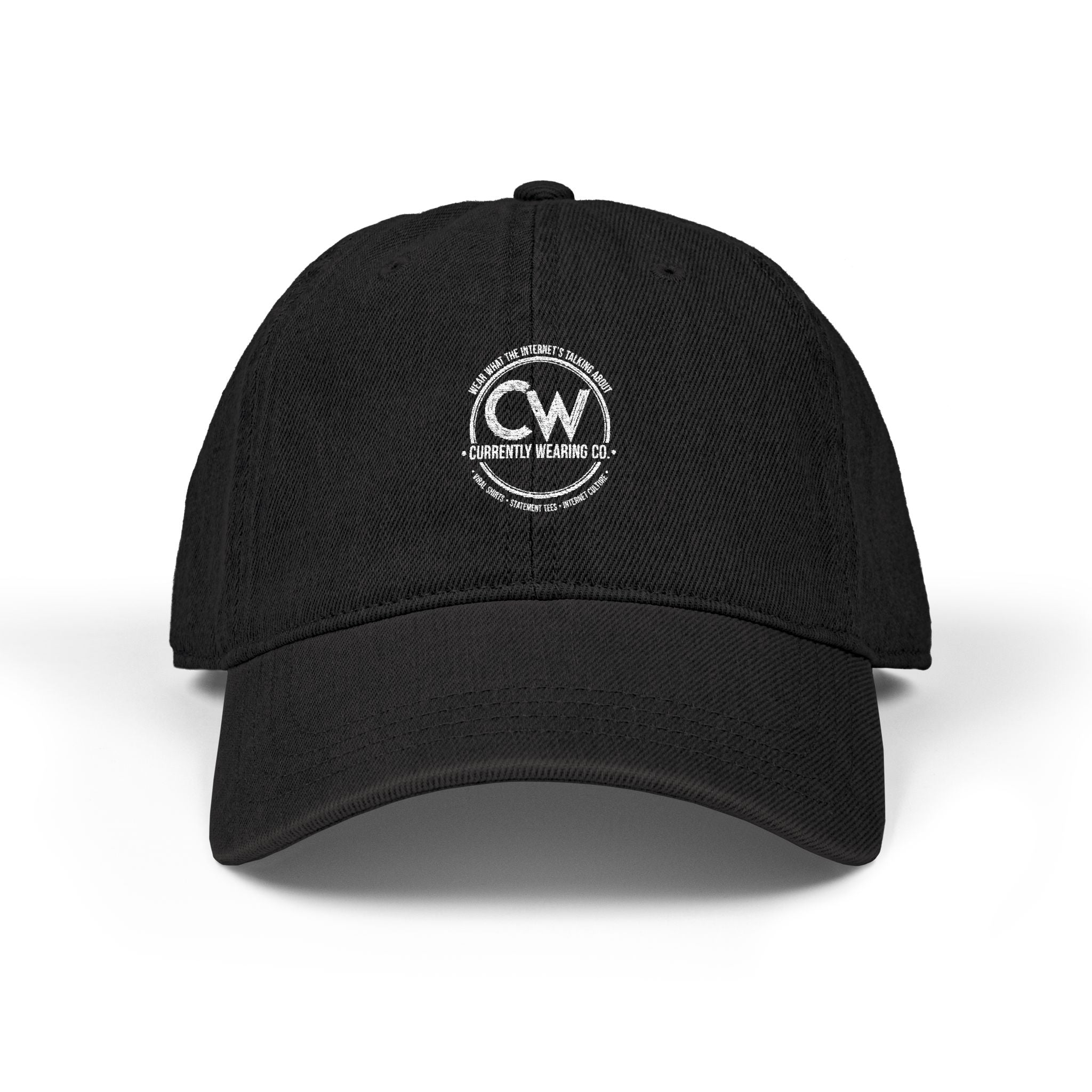 Black cap with 'CW' logo on a white background