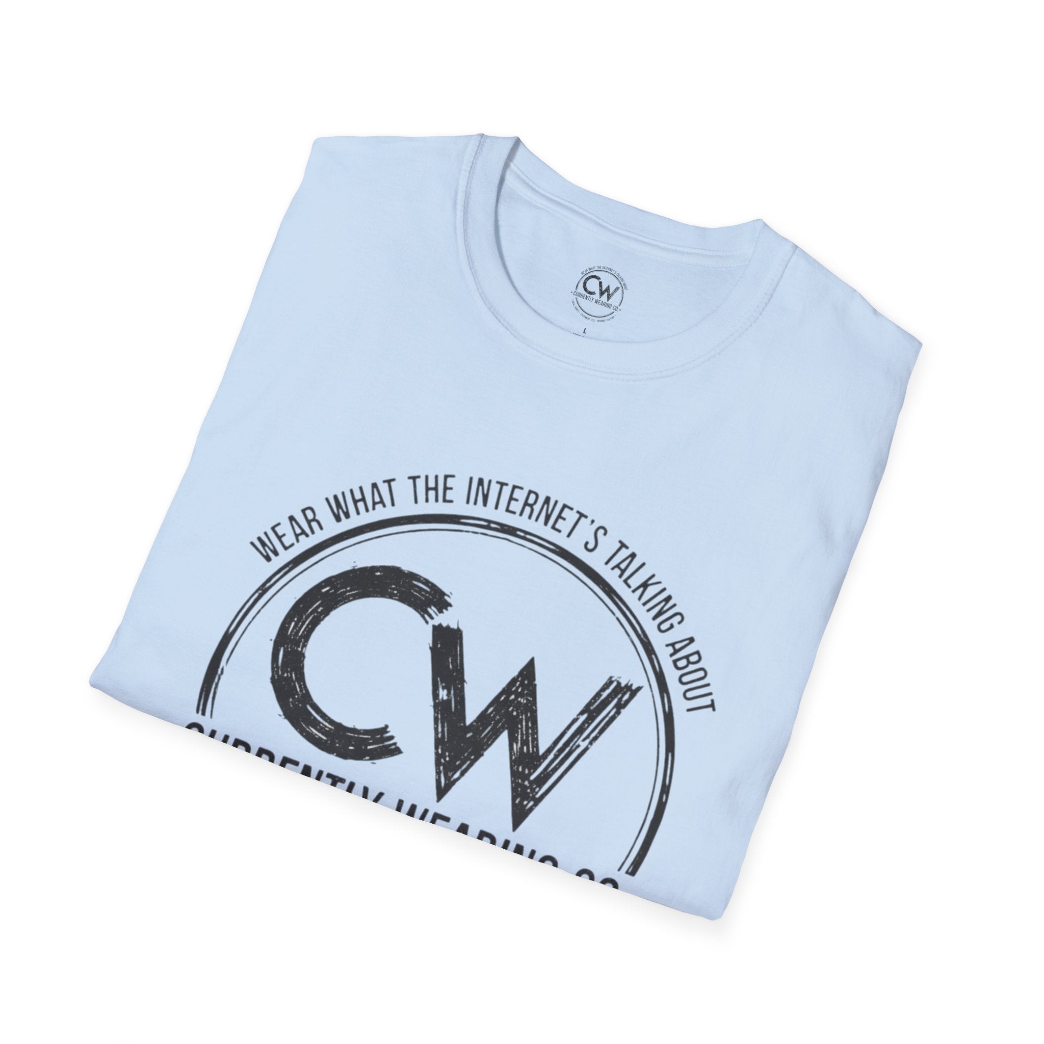 Currently Wearing Co. Unisex Softstyle T-Shirt, Funny Tee, Casual Everyday Wear, Gift for Friends, Humor Shirt, Trendy Graphic T-Shirt