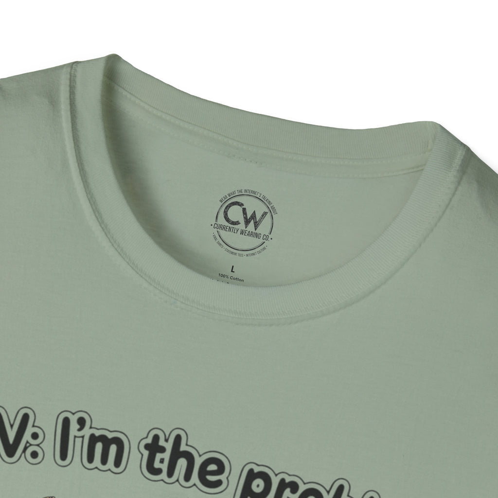 POV I'm the Problem Shirt - Funny Self Aware Tee - Chaotic Energy Shirt - Mental Health Humor T-Shirt Playful Graphic Tee for Everyday Fun, Perfect Gift, Casual Wear, Women's Humor T-Shirt, Self-Deprecating Humor Tee