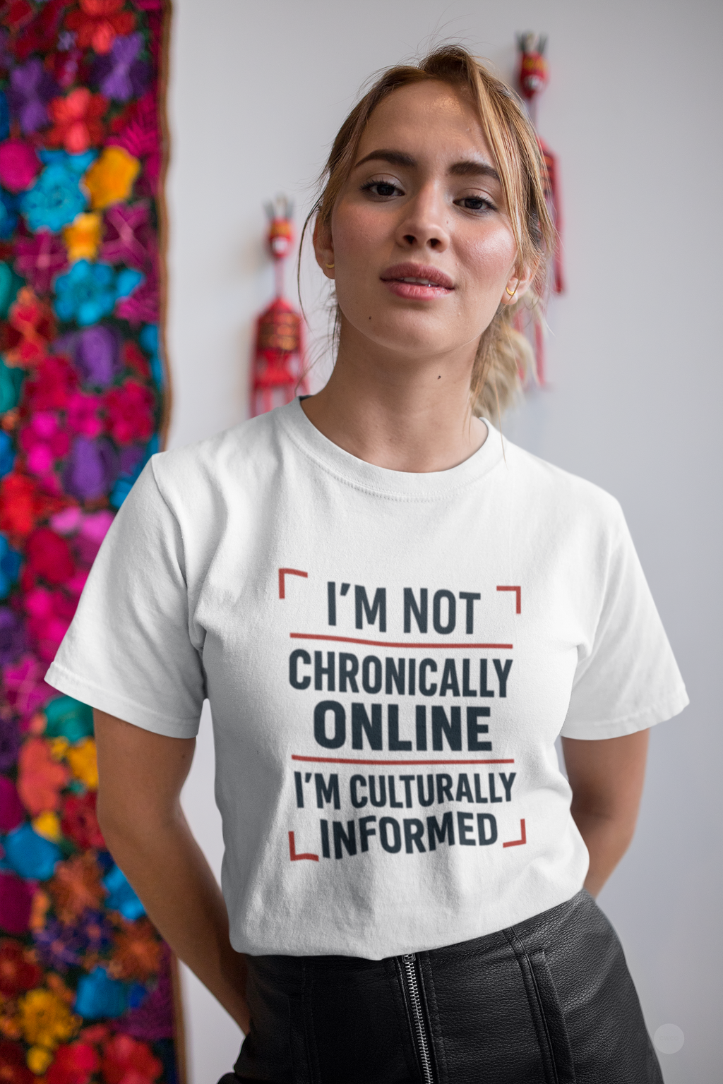 I'm Not Chronically Online I'm Culturally Informed Shirt - Funny Internet Culture Tee - Chronically Online Meme Shirt - Digital Age Humor T-Shirt, Unisex Softstyle T-Shirt