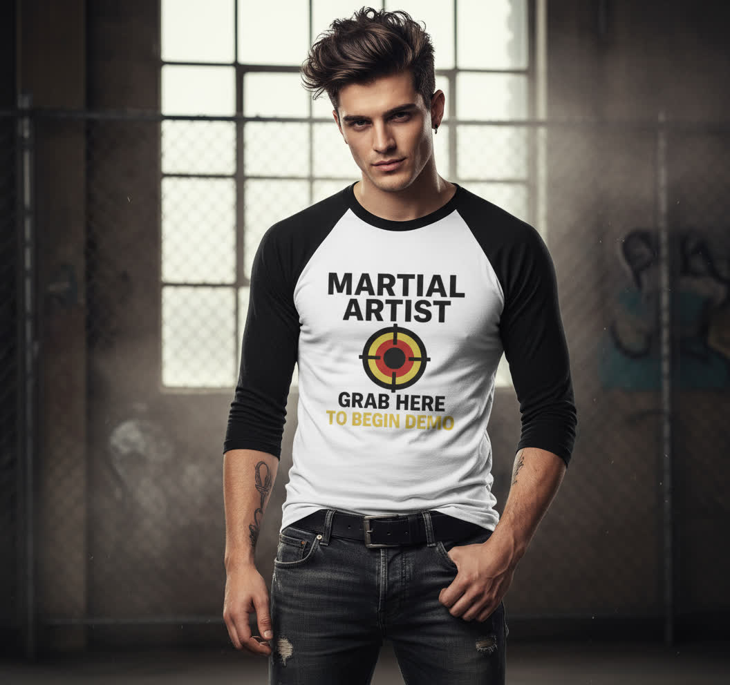 Martial Artist Baseball Tee, Unisex 3/4 Sleeve Shirt, Perfect Gift for Martial Arts Fans, Sports Apparel, Training Shirt, Casual Wear
