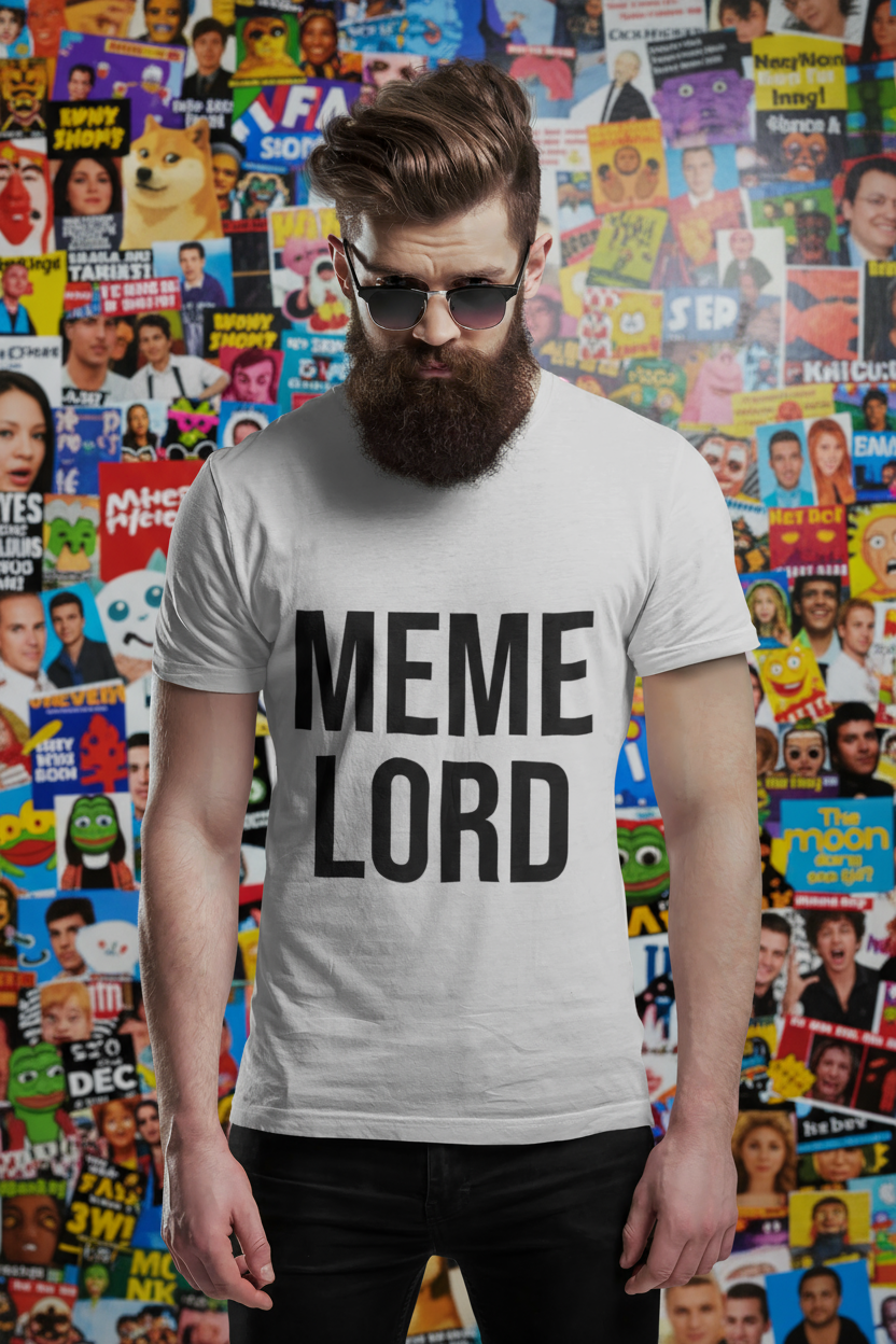 Meme Lord Shirt - Funny Internet Culture Tee - Meme King Shirt - Social Media Humor T-Shirt, Casual Tee for Gamers, Meme Enthusiasts, Birthday Gift, Relaxed Fit, Humor Apparel