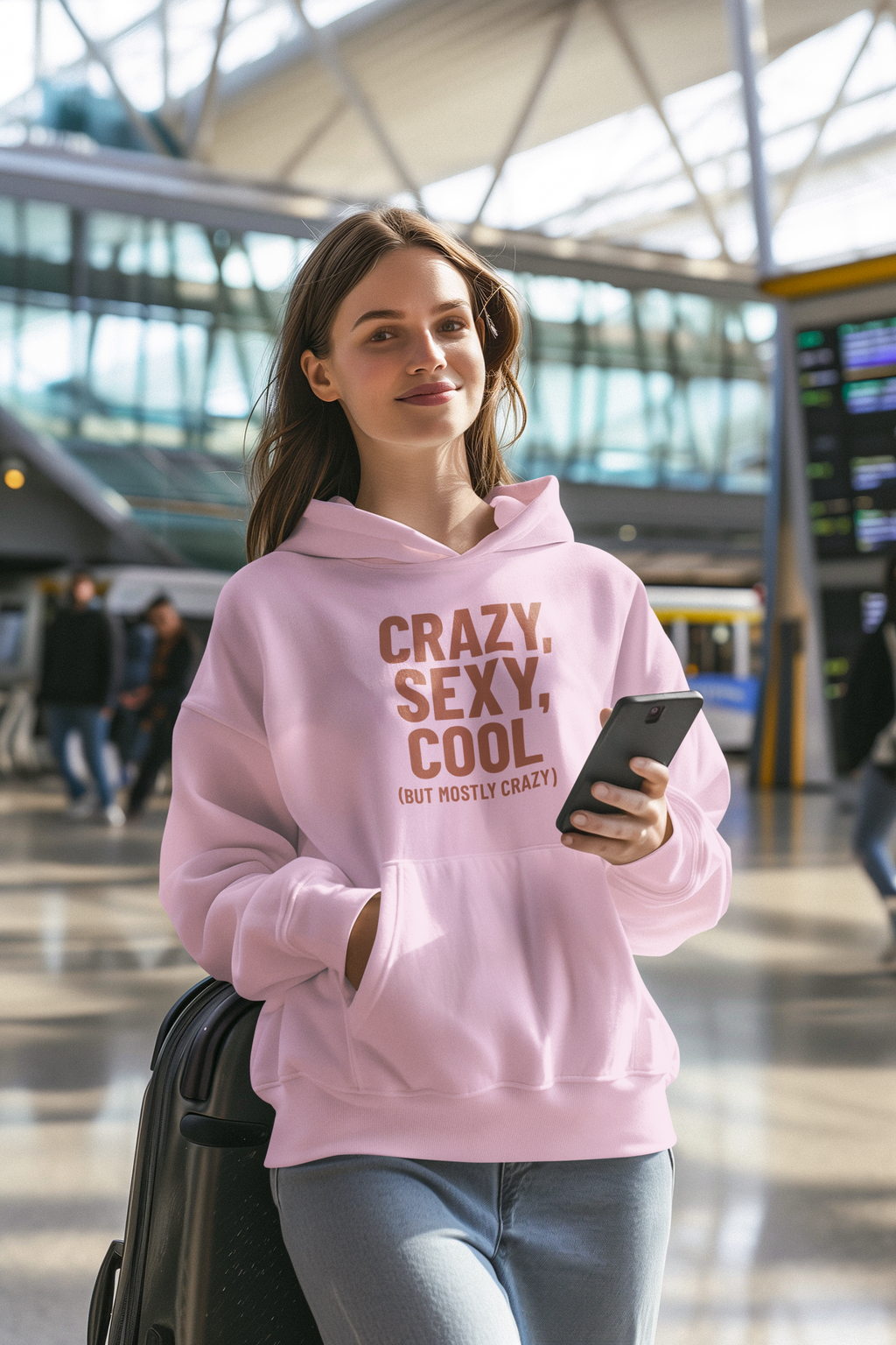 Crazy Sexy Cool - But Mostly Crazy - Funny Self-Aware Hoodie, Sarcastic Sweatshirt, Humorous Women's Hoodie, Trendy Graphic Pullover- Fun Unisex Heavy Blend Sweatshirt