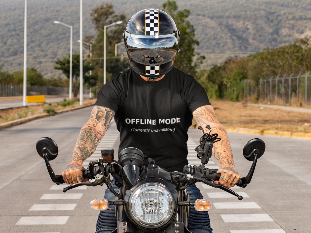 Offline Mode Currently Unavailable Shirt - Chronically Online Humor Tee - Internet Culture T-Shirt - Funny Screen Time - Unisex Softstyle T-Shirt | Relaxed Casual Wear