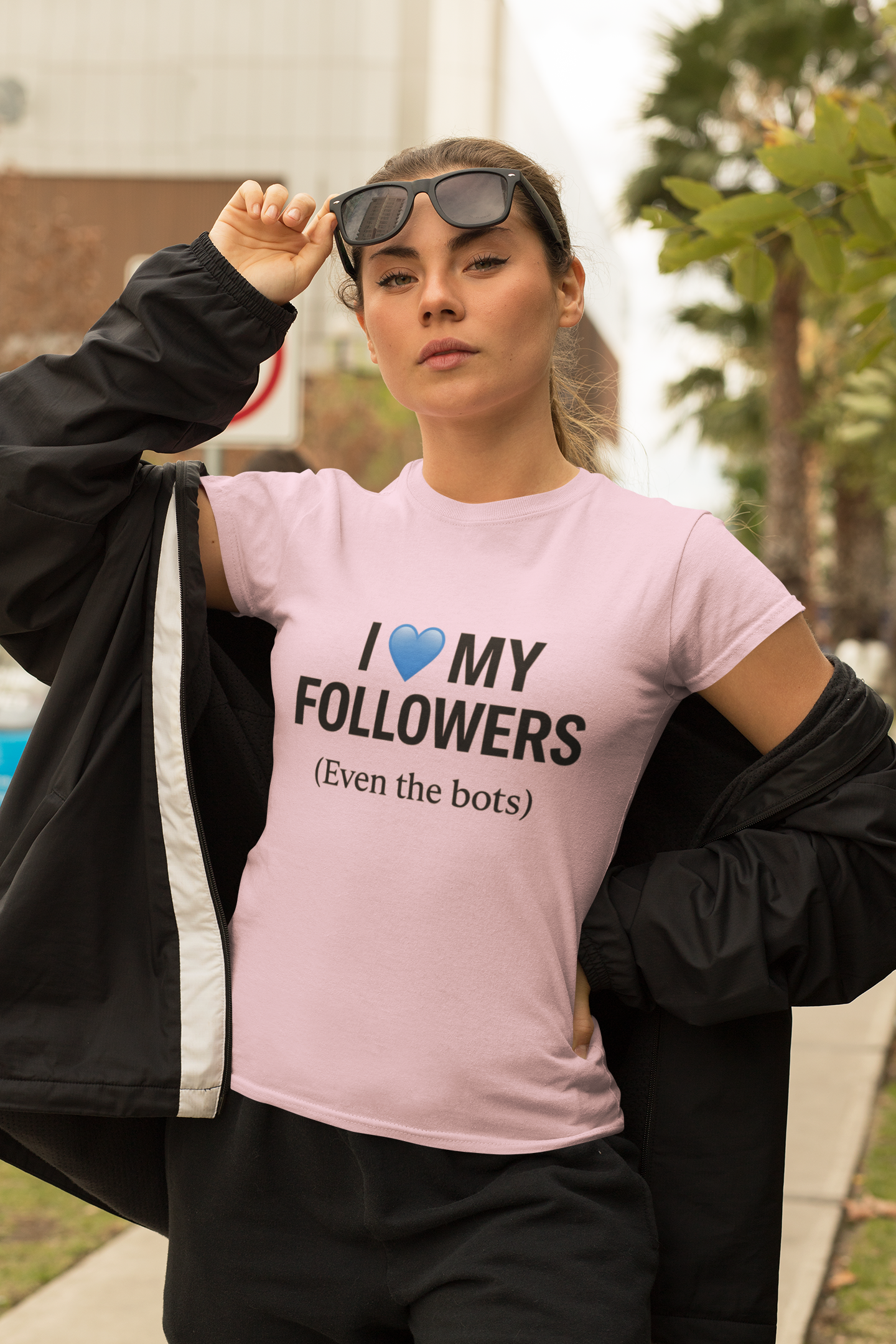 “I 💙 My Followers (Even the Bots)” Tee — Currently Wearing Co. Fun Unisex Tee for Social Media Lovers