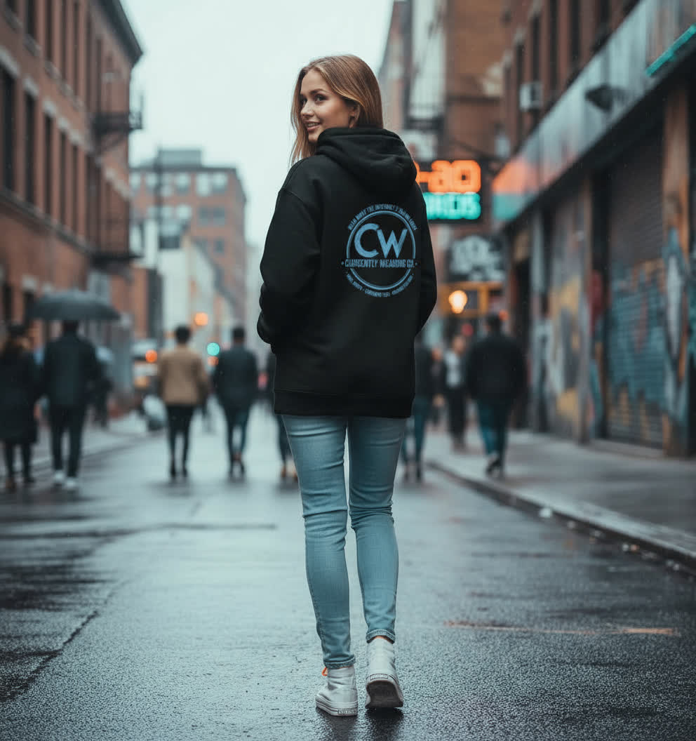 “You Should Be Wearing This” Hoodie — Currently Wearing Co.™ Signature Showcase Edition, Casual Statement Hoodie, Unisex Heavy Blend