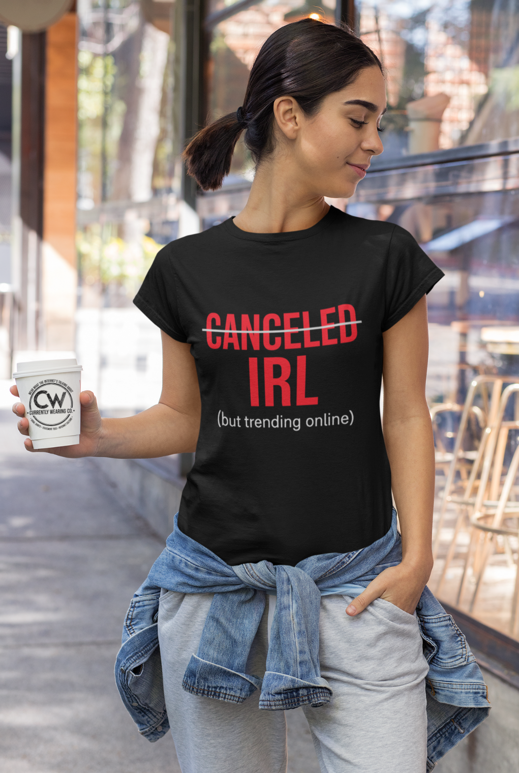 CANCELED IRL (but trending online) — Signature Unisex Tee, Unisex Softstyle T-Shirt - Casual Graphic Tee for Humor Lovers