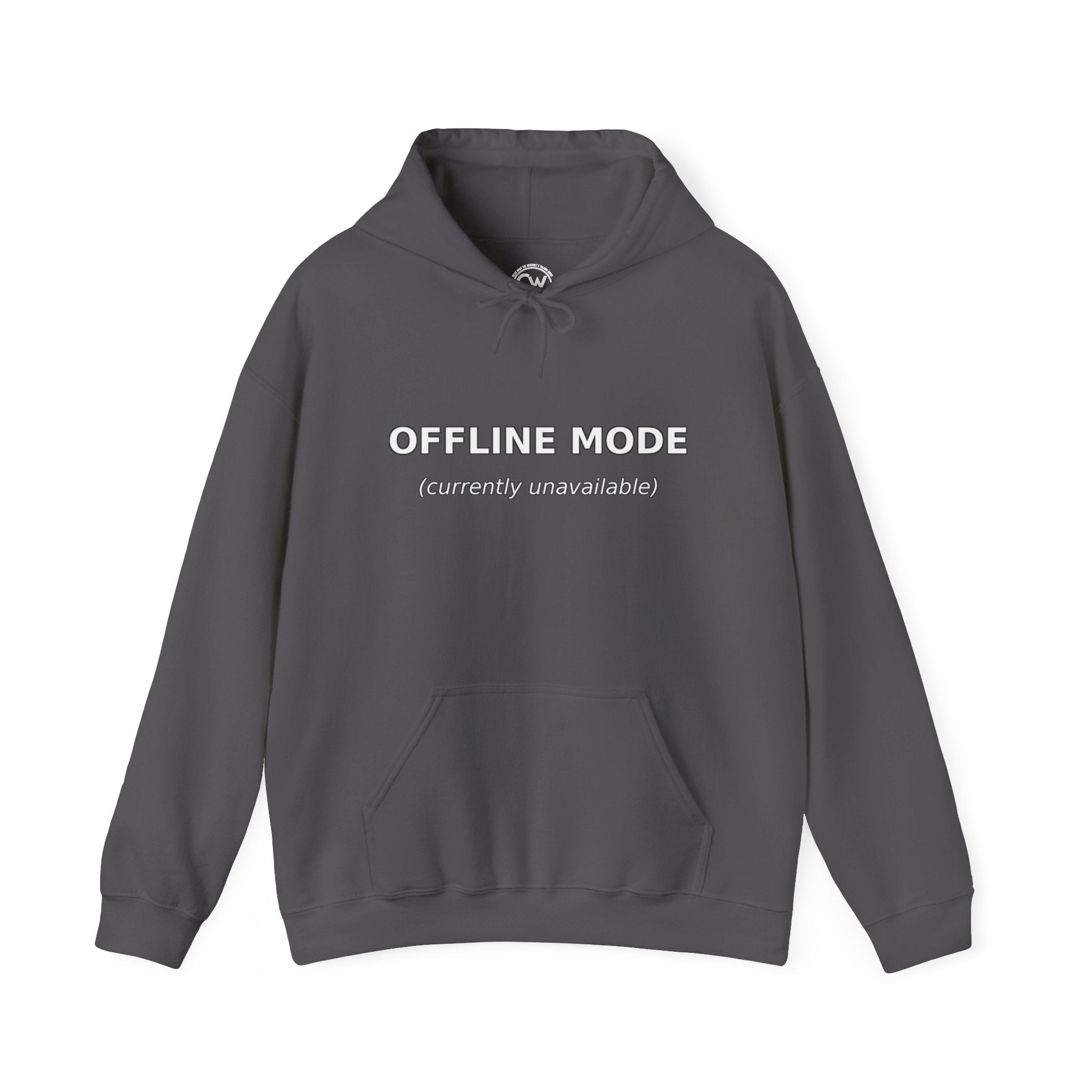 Offline Mode Currently Unavailable Hoodie - Currently Wearing Co Signature Logo Collection - Chronically Online Humor Sweatshirt Unisex Heavy Blend Hooded Sweatshirt