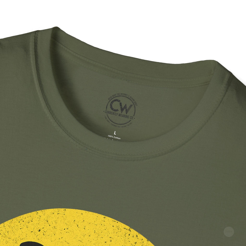 Evil Smiley Face Tee - Mischievous Devil Emoji Graphic Shirt, Unisex Softstyle T-Shirt