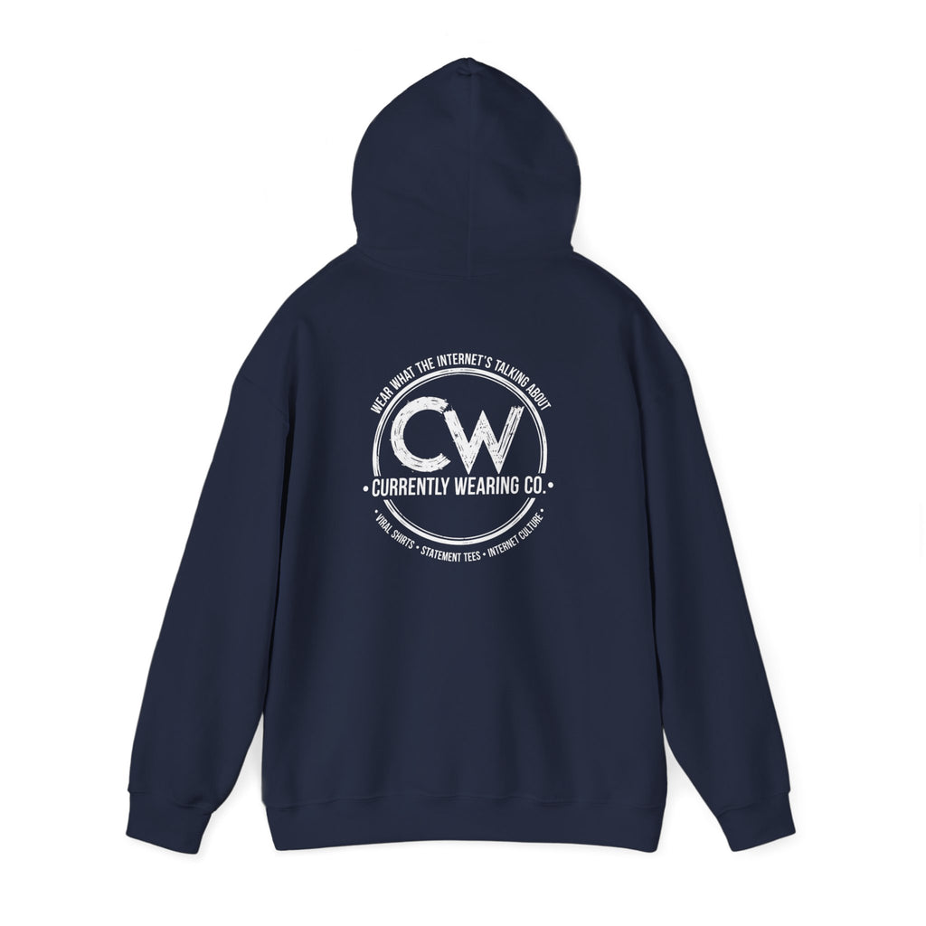 Offline Mode Currently Unavailable Hoodie - Currently Wearing Co Signature Logo Collection - Chronically Online Humor Sweatshirt Unisex Heavy Blend Hooded Sweatshirt