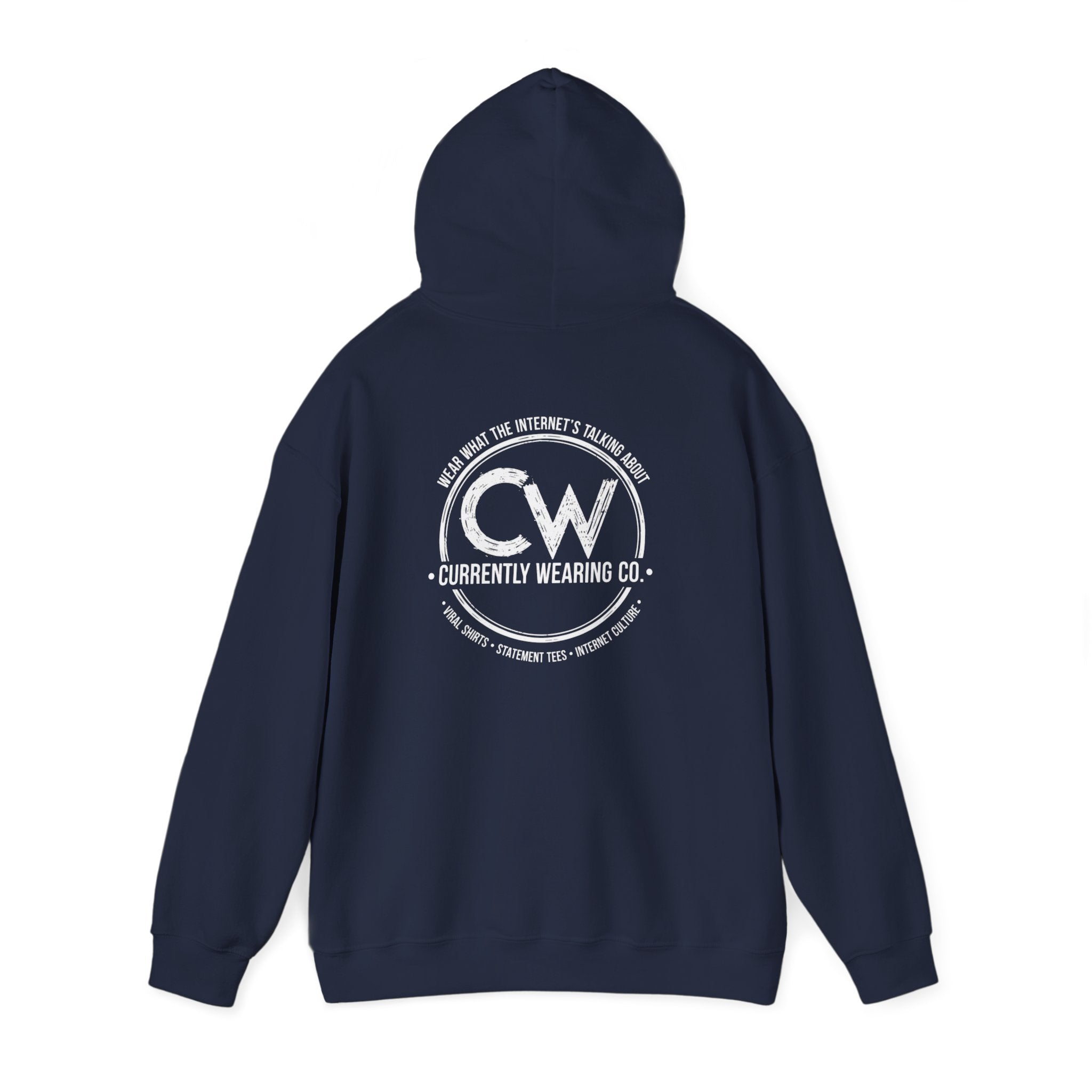 Offline Mode Currently Unavailable Hoodie - Currently Wearing Co Signature Logo Collection - Chronically Online Humor Sweatshirt Unisex Heavy Blend Hooded Sweatshirt