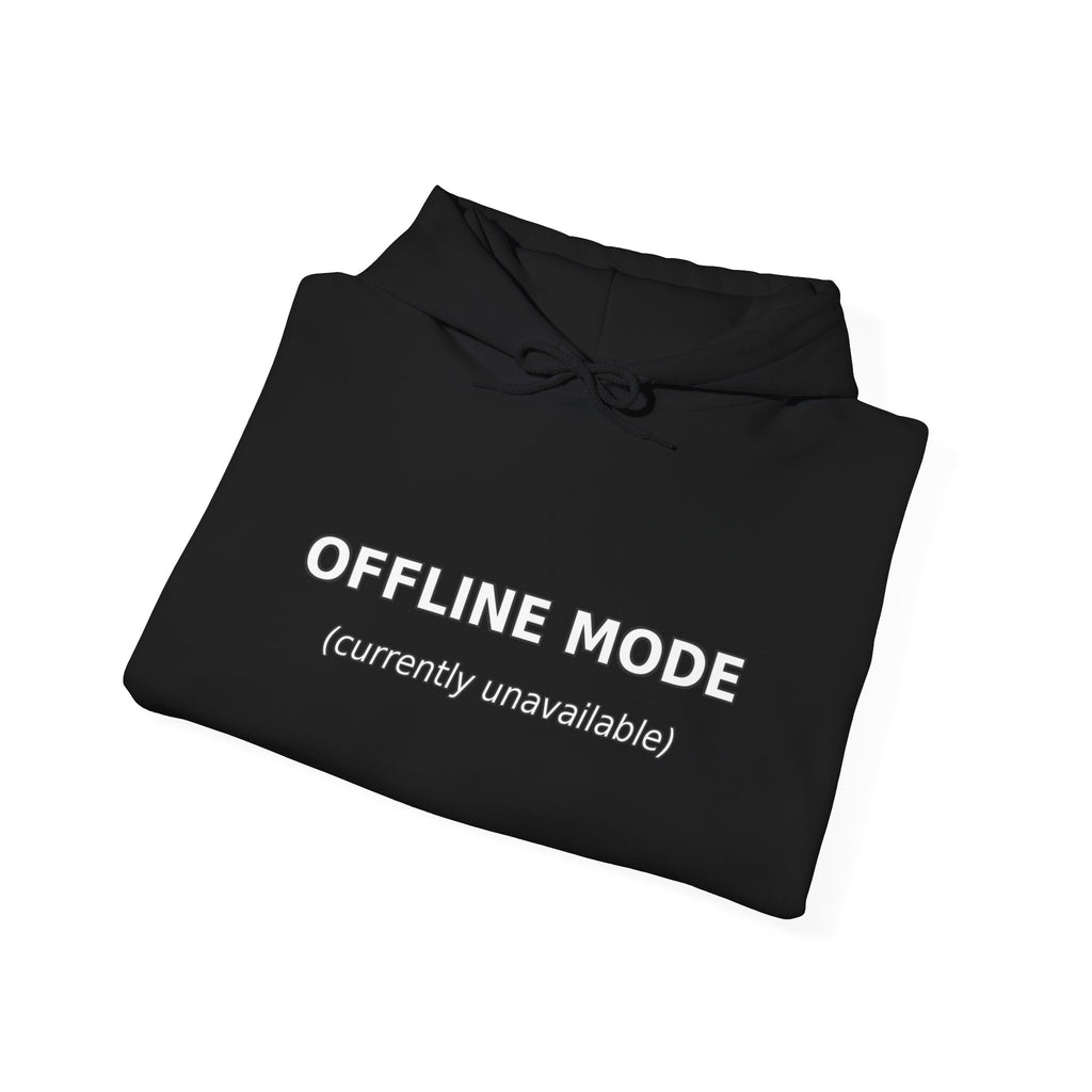 Offline Mode Currently Unavailable Hoodie - Currently Wearing Co Signature Logo Collection - Chronically Online Humor Sweatshirt Unisex Heavy Blend Hooded Sweatshirt