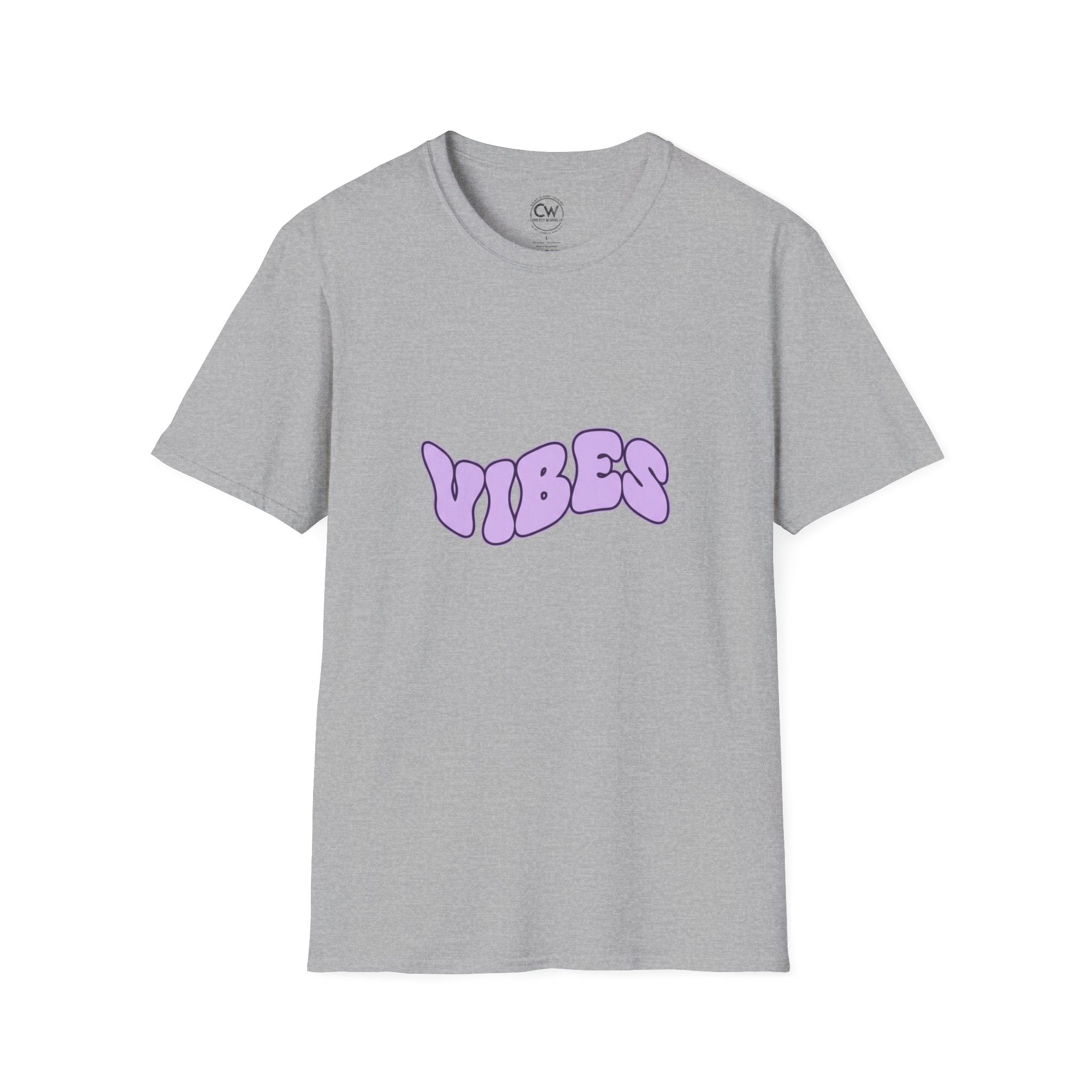 Vibes Shirt - Positive Energy Tee - Good Vibes Only Shirt - Aesthetic Bubble Letter T-Shirt, Unisex Softstyle T-Shirt, Casual Tee, Comfortable Graphic Shirt, Gift for Friends, Everyday Wear, Positive Energy Tee